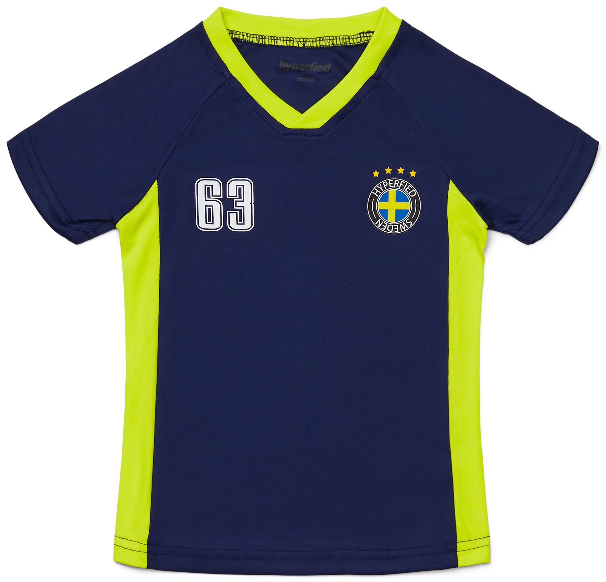 Hyperfied V-Neck Neo Logo T-Shirt|Medieval Blue 134-140