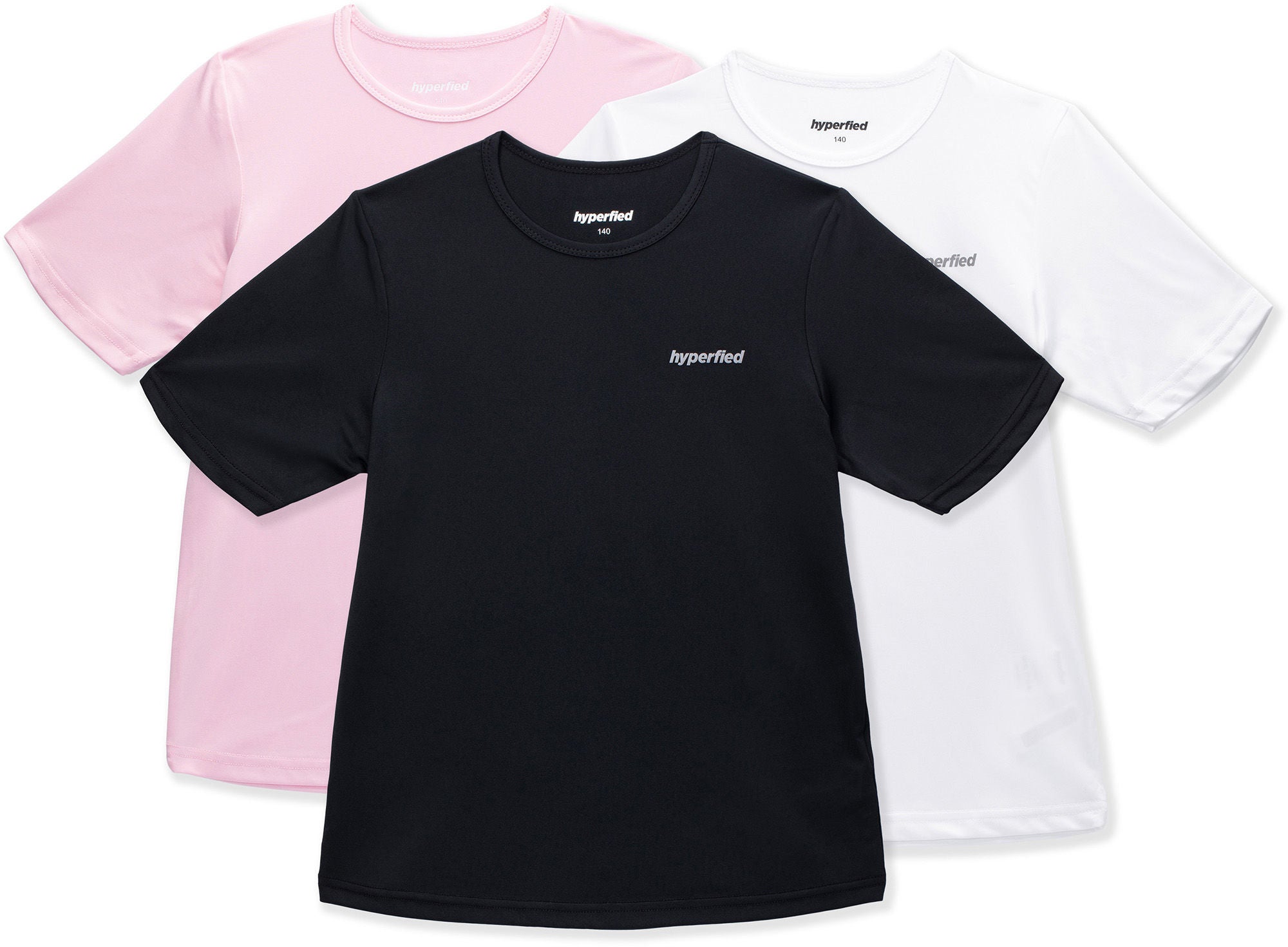 Hyperfied Wave T-Shirt 3-pack|Black/White/Fairy Tale 120