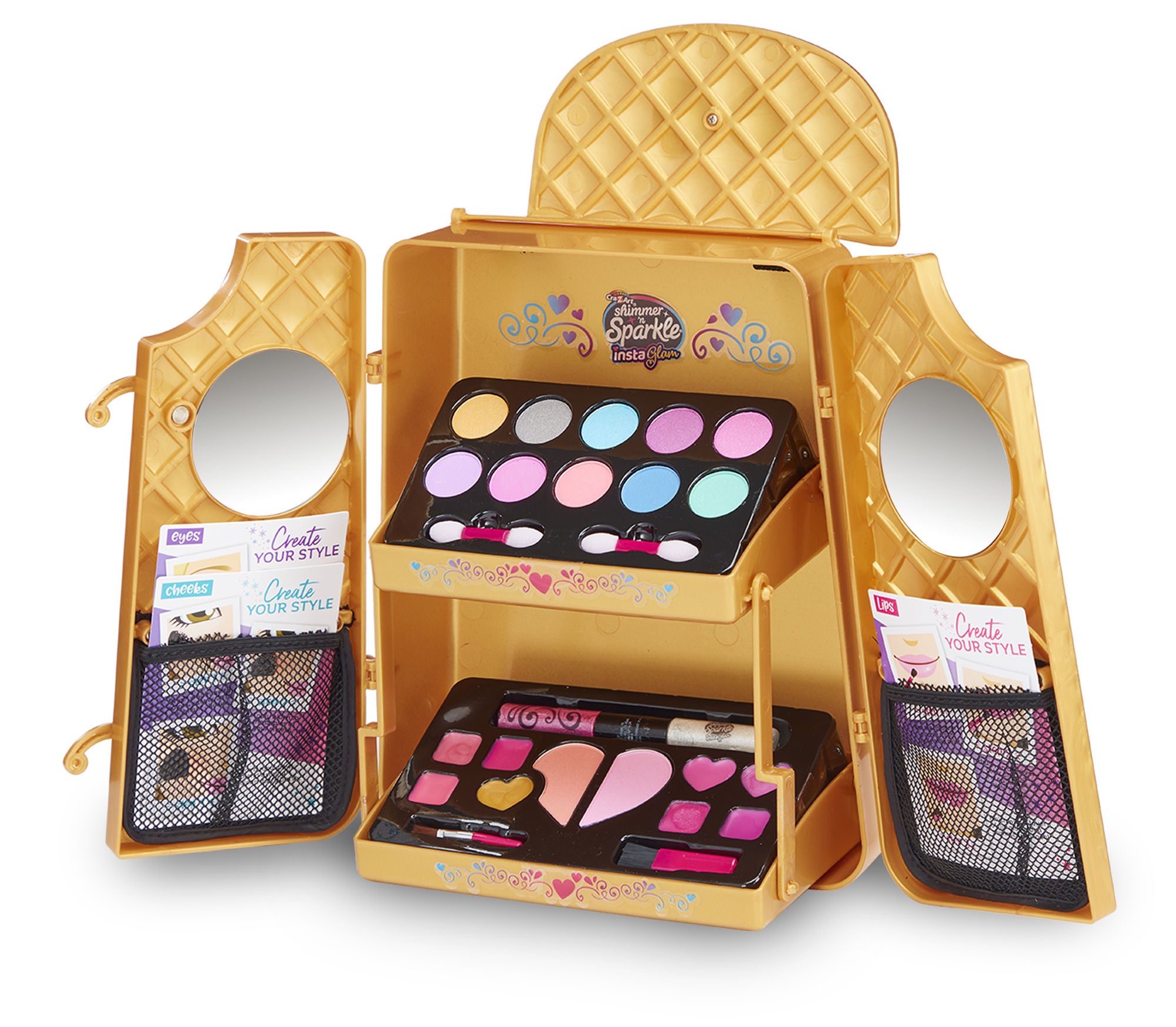 Instaglam Ryggsäck med Smink Guld|