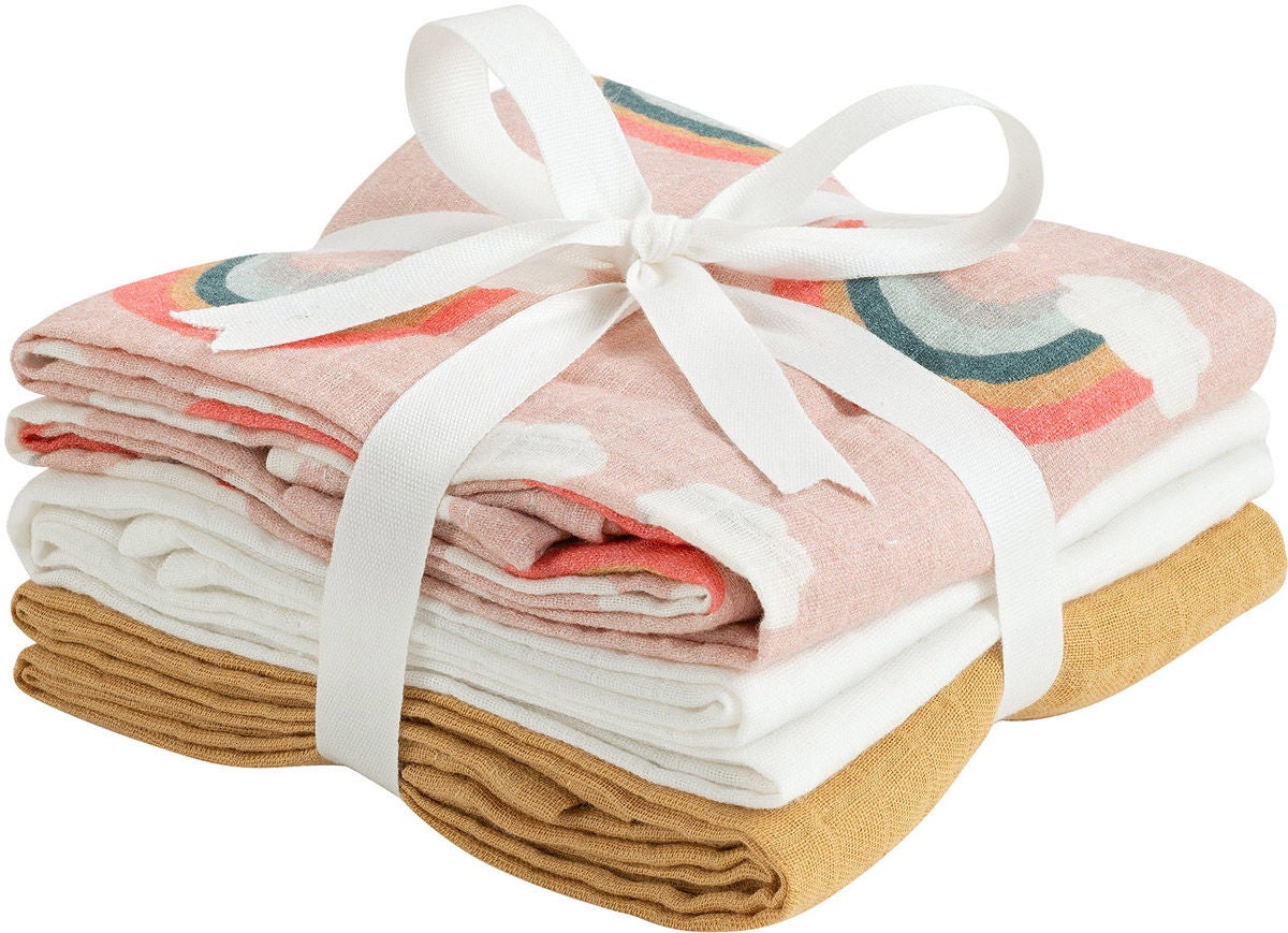 Jollyroom By Borganäs 3-pack Muslinfilt|Tingel Sepia Rose