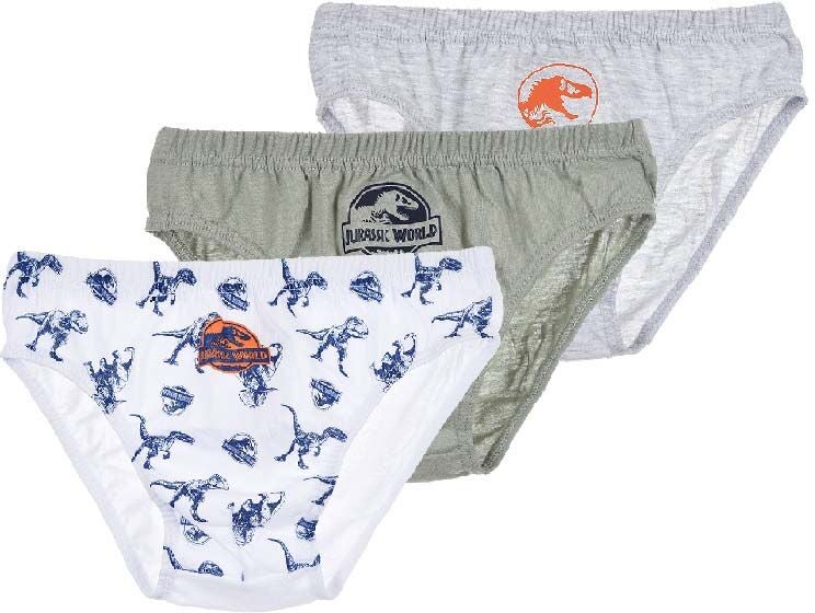 Jurassic World Kalsonger 3-pack|Grey/White