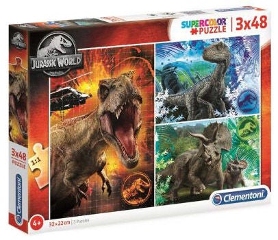 Jurassic World Pussel 3x48 Bitar