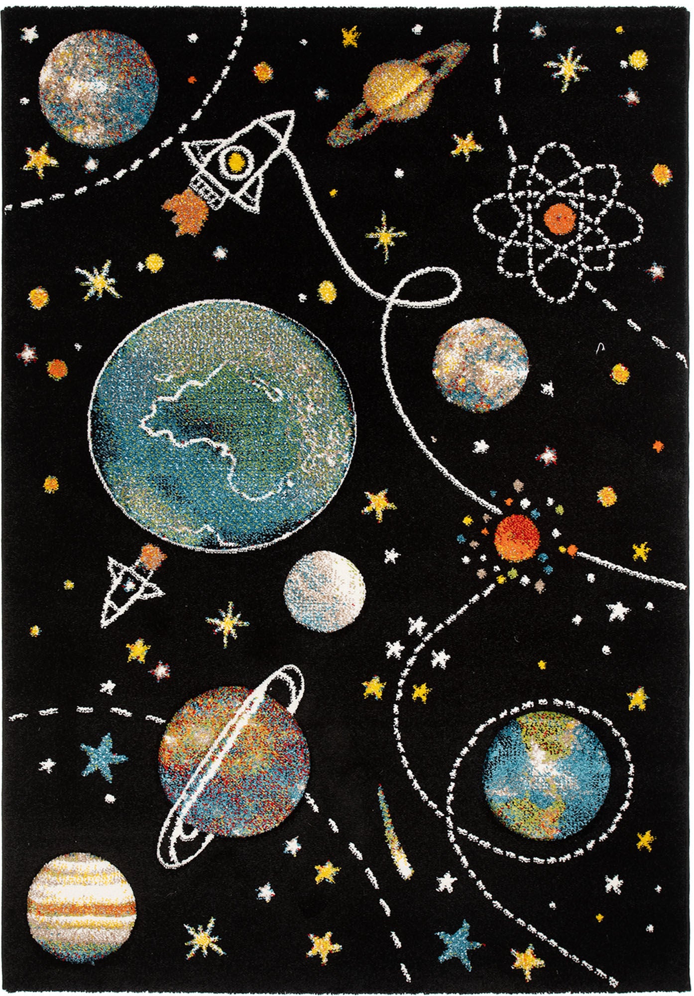 KMCarpets Atlas Matta Space Svart 120*170|