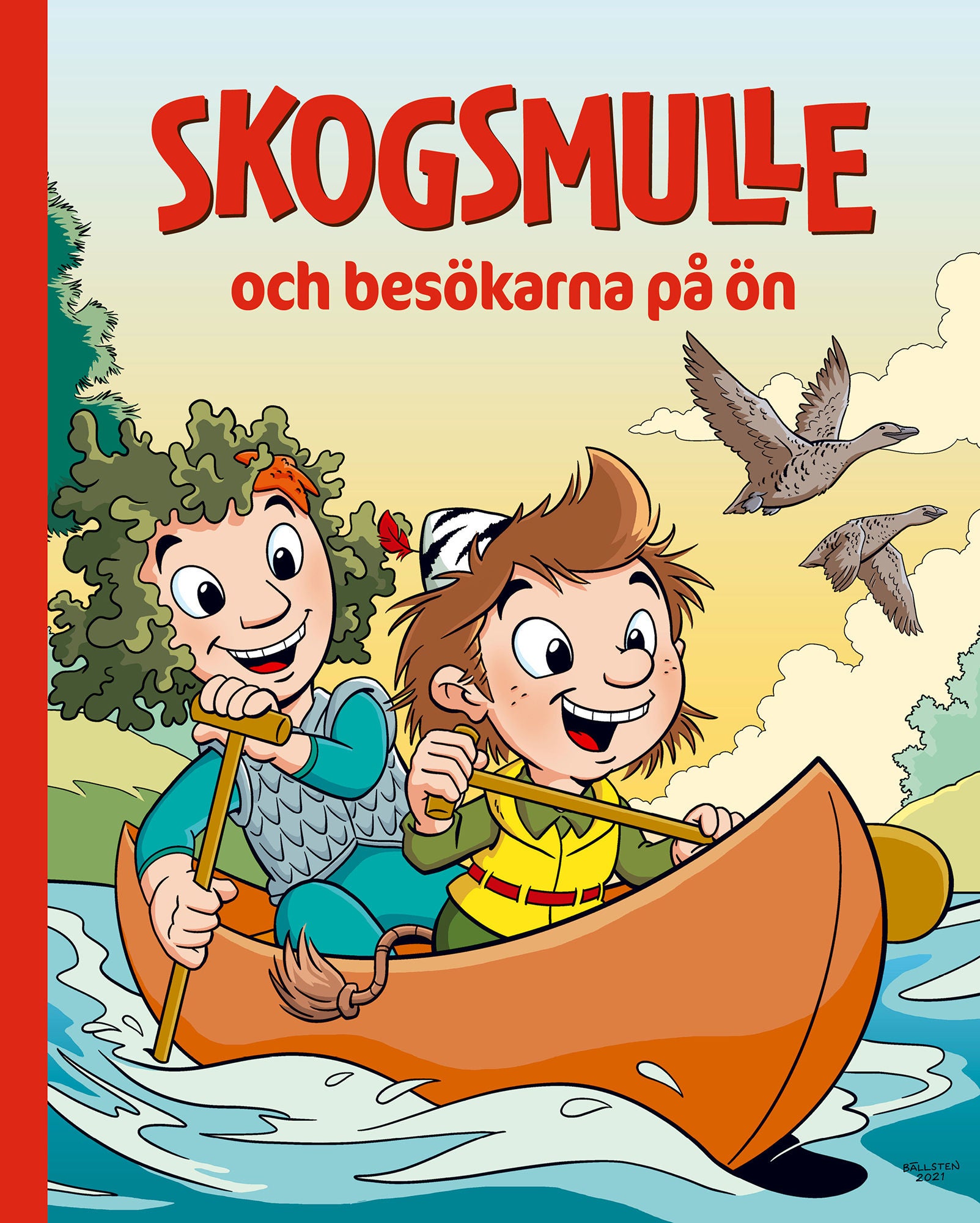 Kärnan Skogsmulle Och Besökarna På Ön