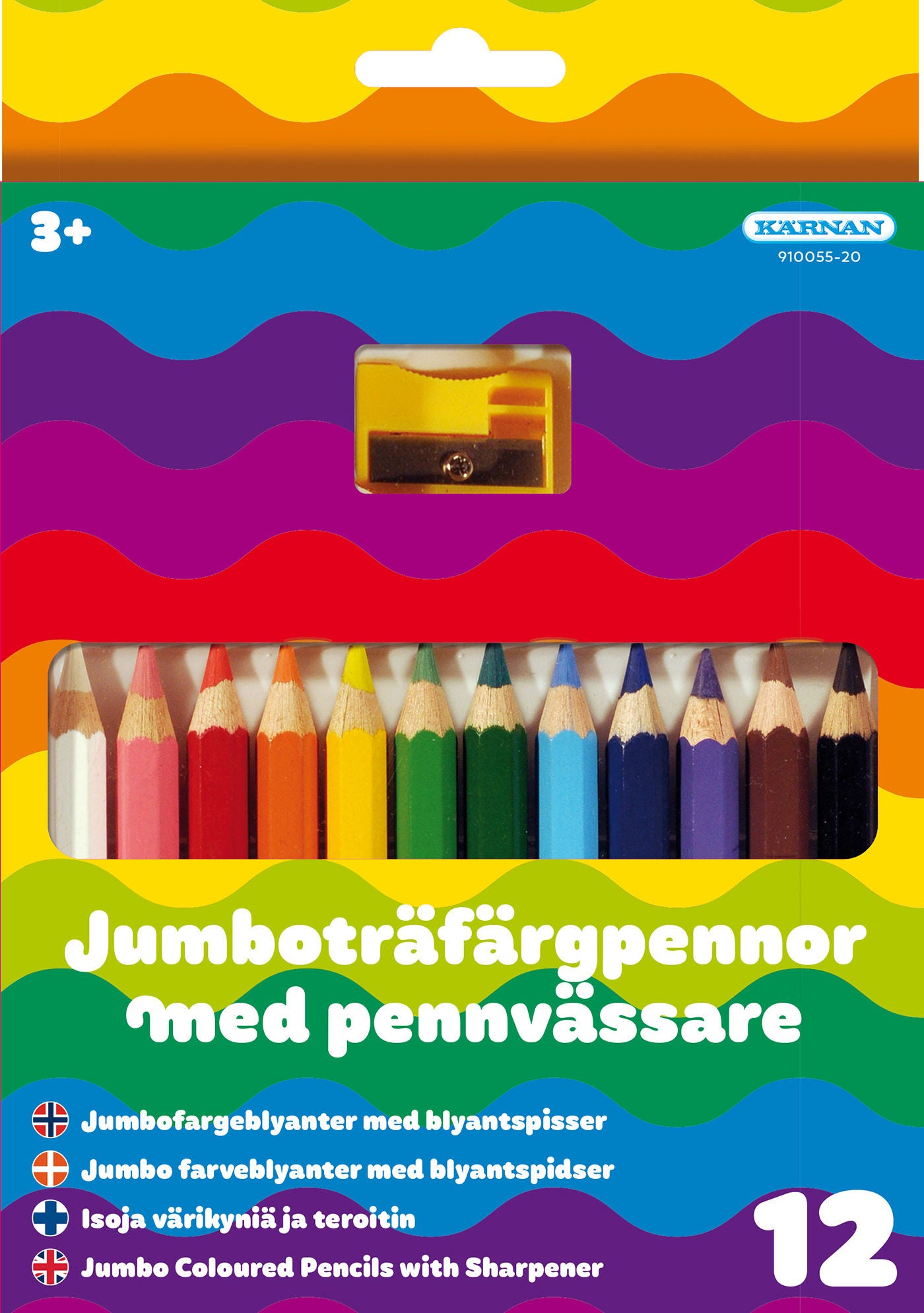 Kärnan Träfärgpennor 12 st Halv-Jumbo