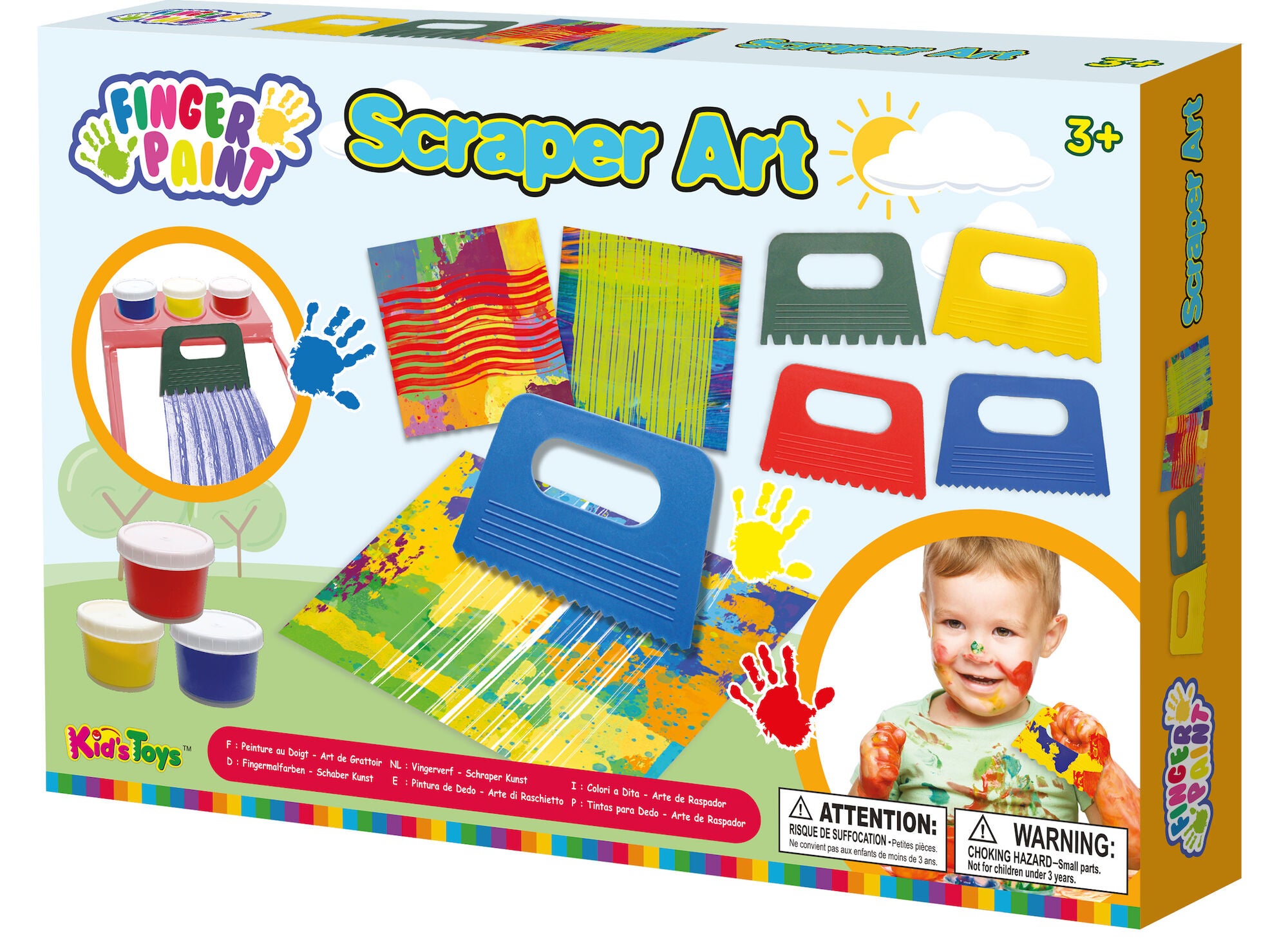 Kids Dough Scrape Art Fingerfärg|
