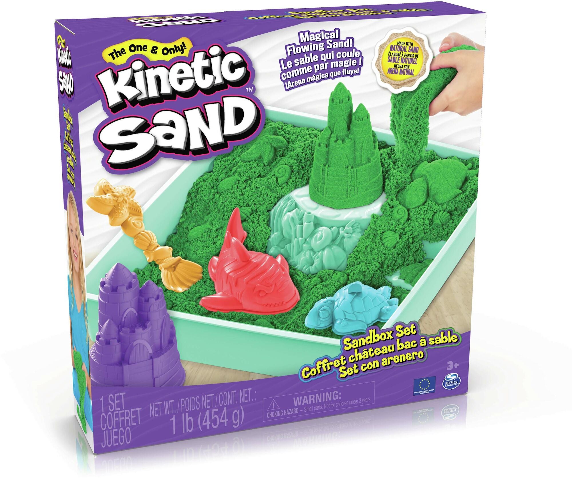 Kinetic Sand Lekset Sandlåda Grön|