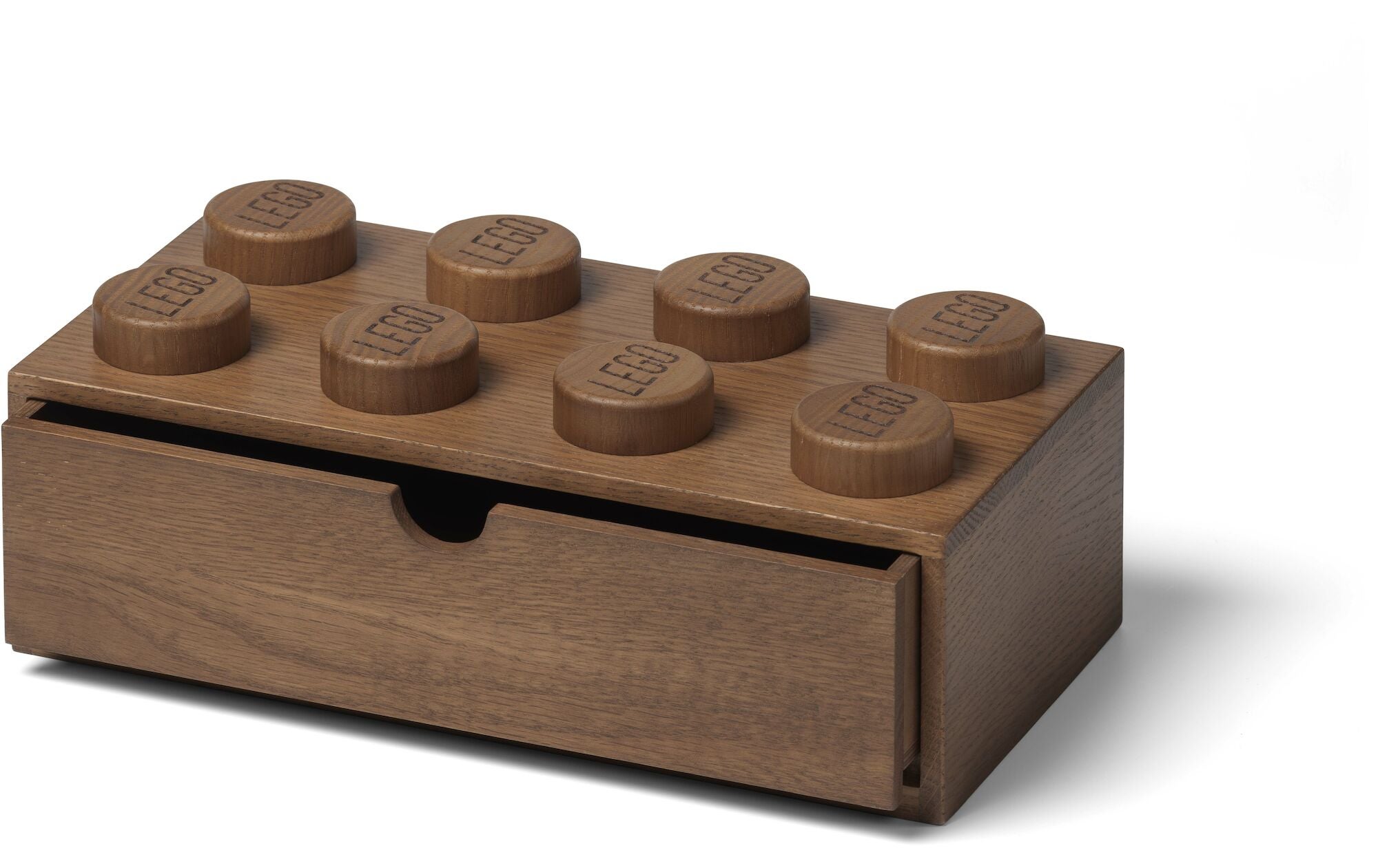 LEGO 2x4 Skrivbordslåda i Trä|Dark Stained