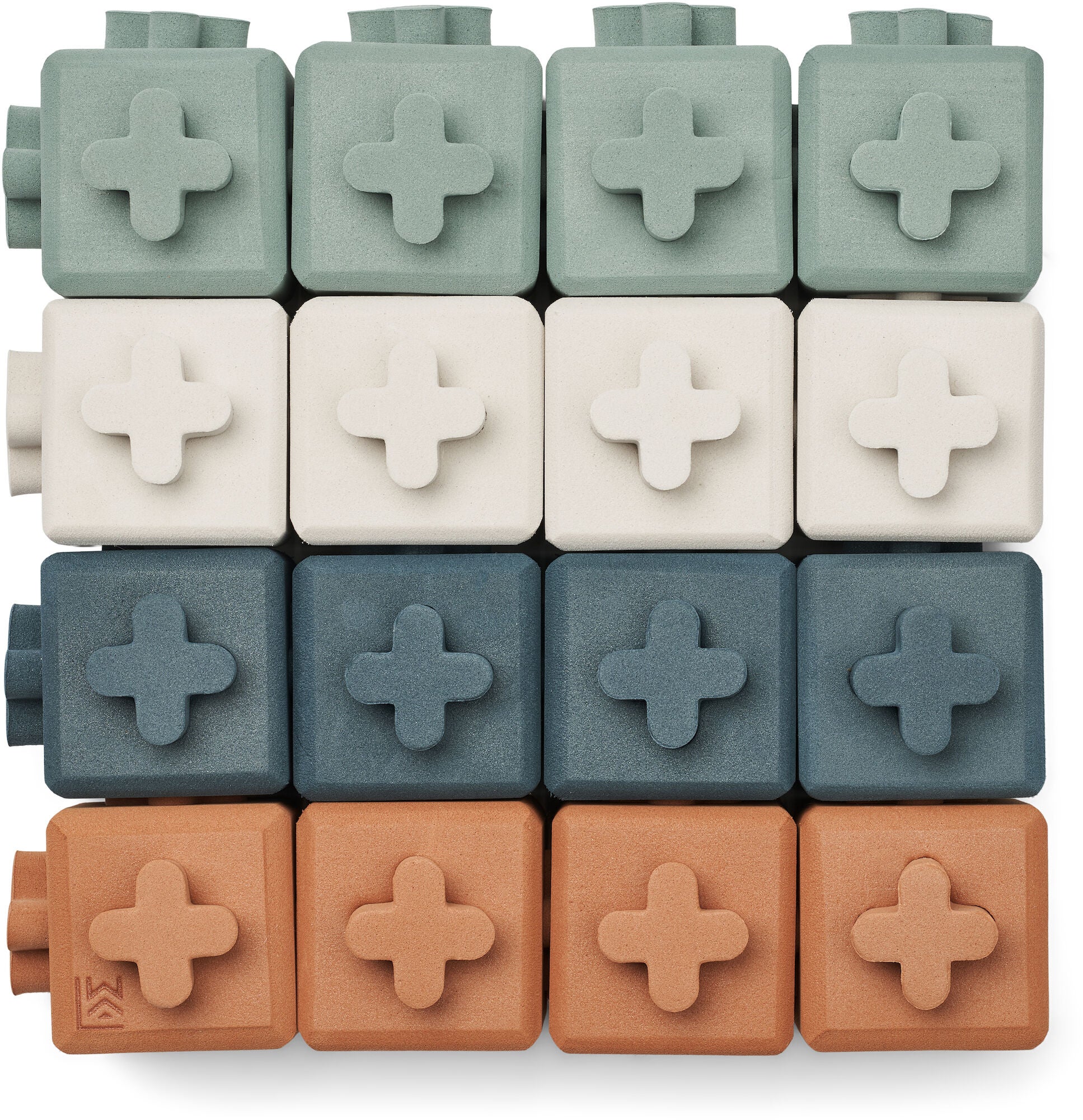 LIEWOOD Pierce Byggklossar 16-Pack|Whale Blue Multi Mix