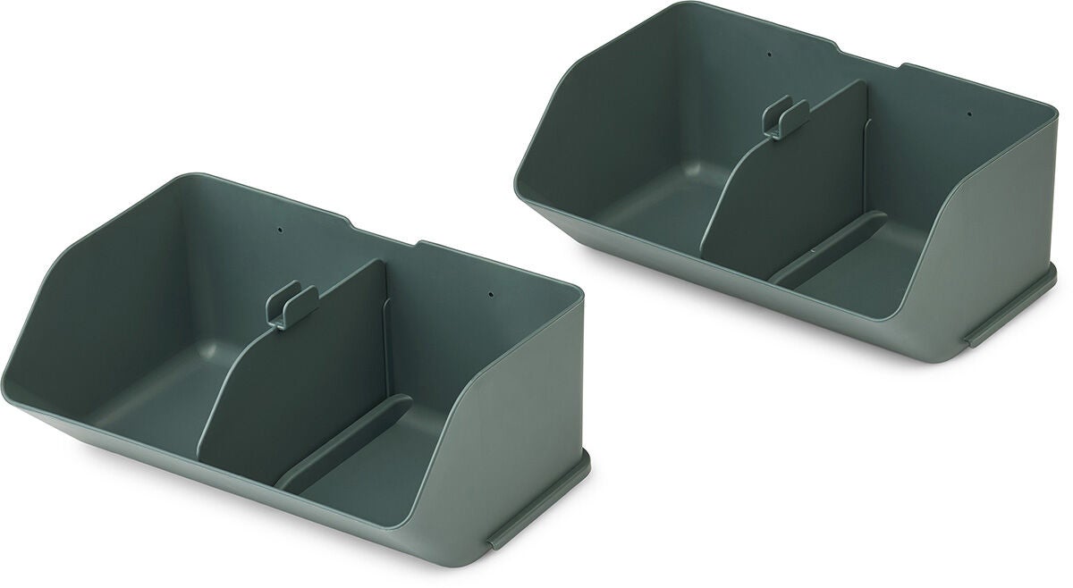 LIEWOOD Rosemary Förvaringslådor M 2-Pack|Whale Blue