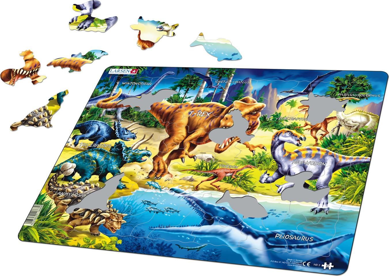 Larsen Dinosaurier Rampussel 57 Bitar|
