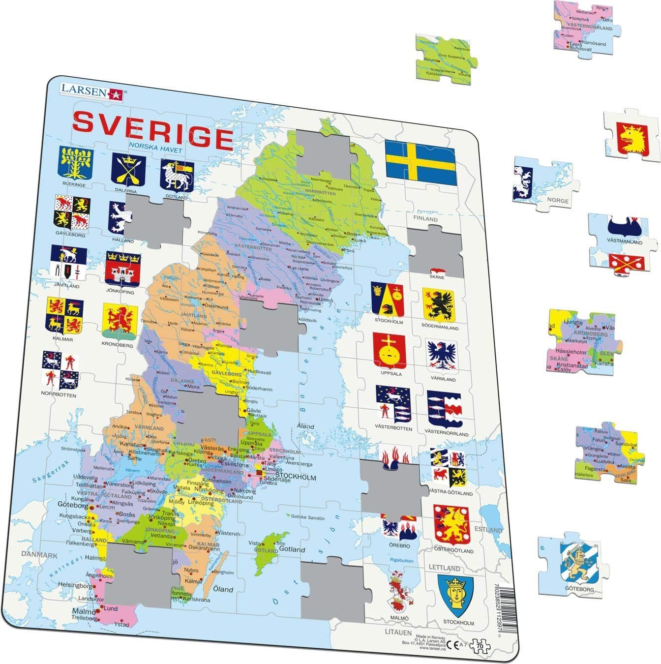 Larsen Sverige Rampussel 70 Bitar|