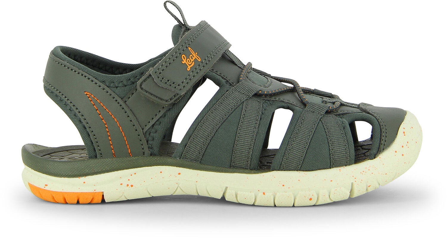 Leaf Salo Sandaler|Khaki/Orange