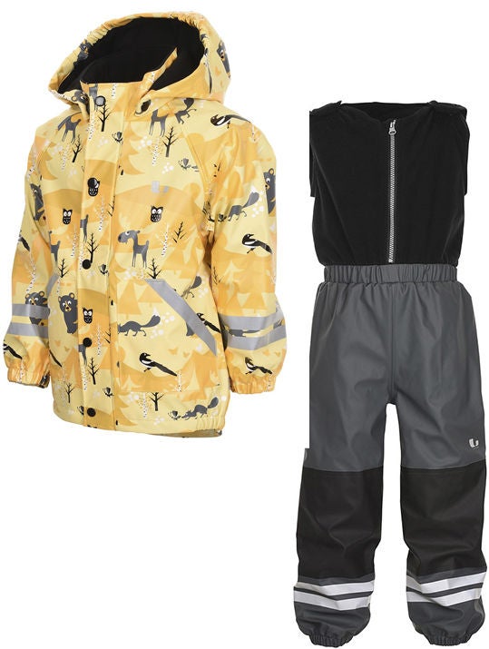 Lindberg Nordskog Fodrat Regnställ|Gold