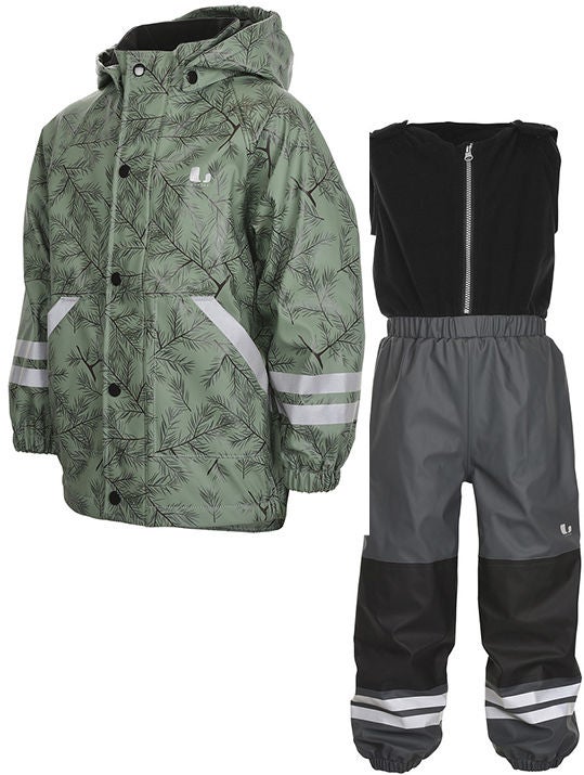 Lindberg Nordskog Fodrat Regnställ|Green