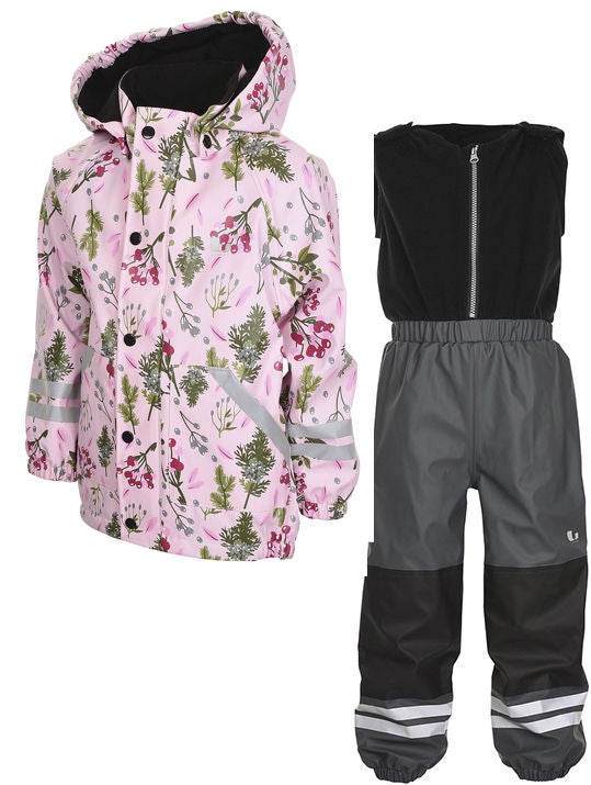 Lindberg Nordskog Fodrat Regnställ|Pink