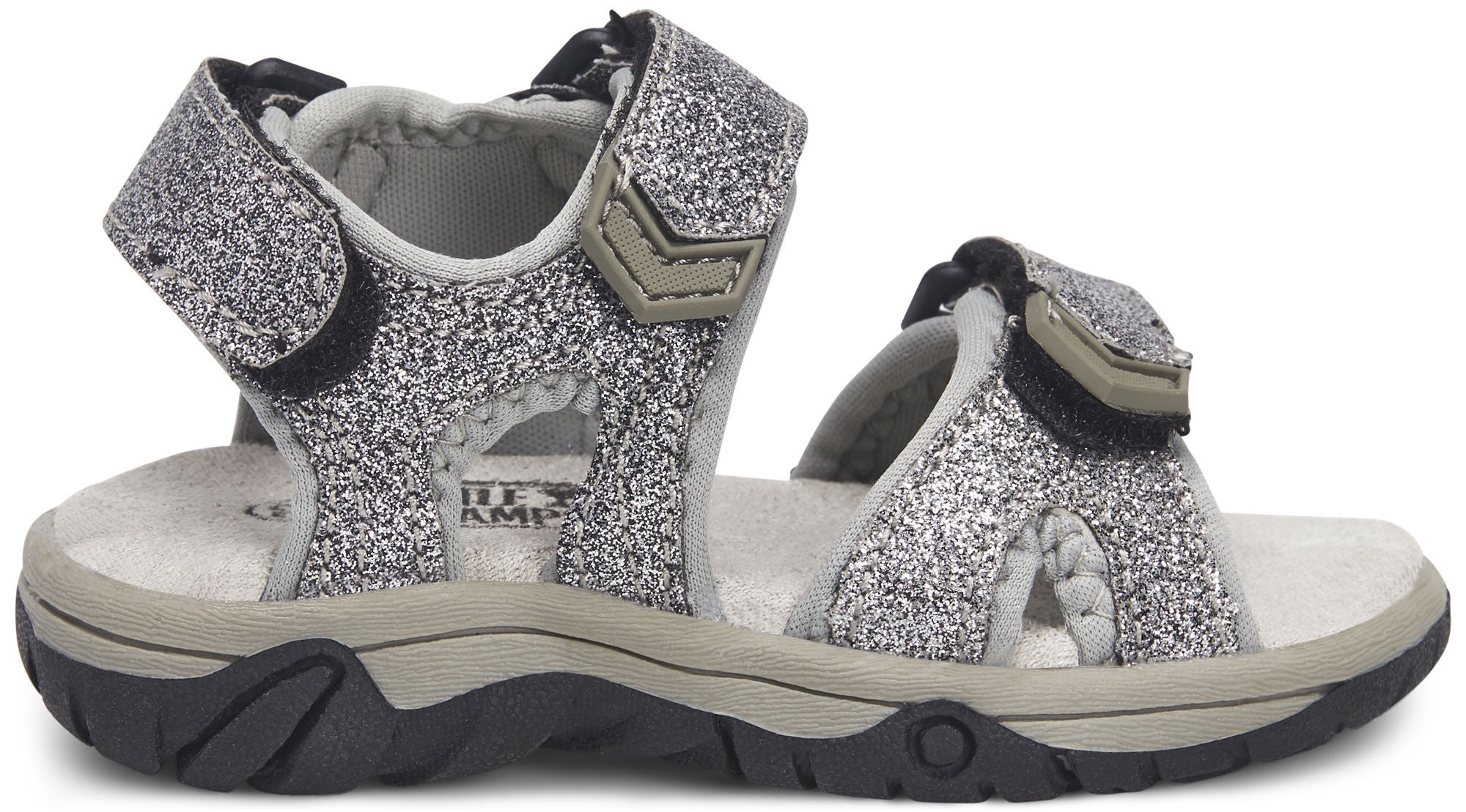 Little Champs Race Glitter Sandal|Silver 23