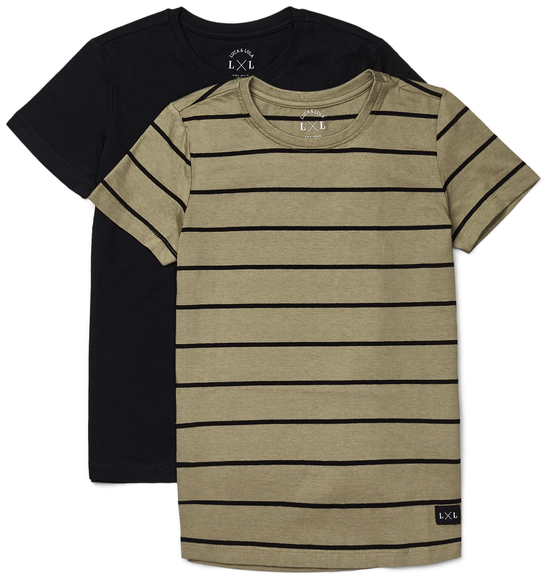 Luca &  Lola Adelmo T-Shirt 2-pack|Black/Stripes 134-140