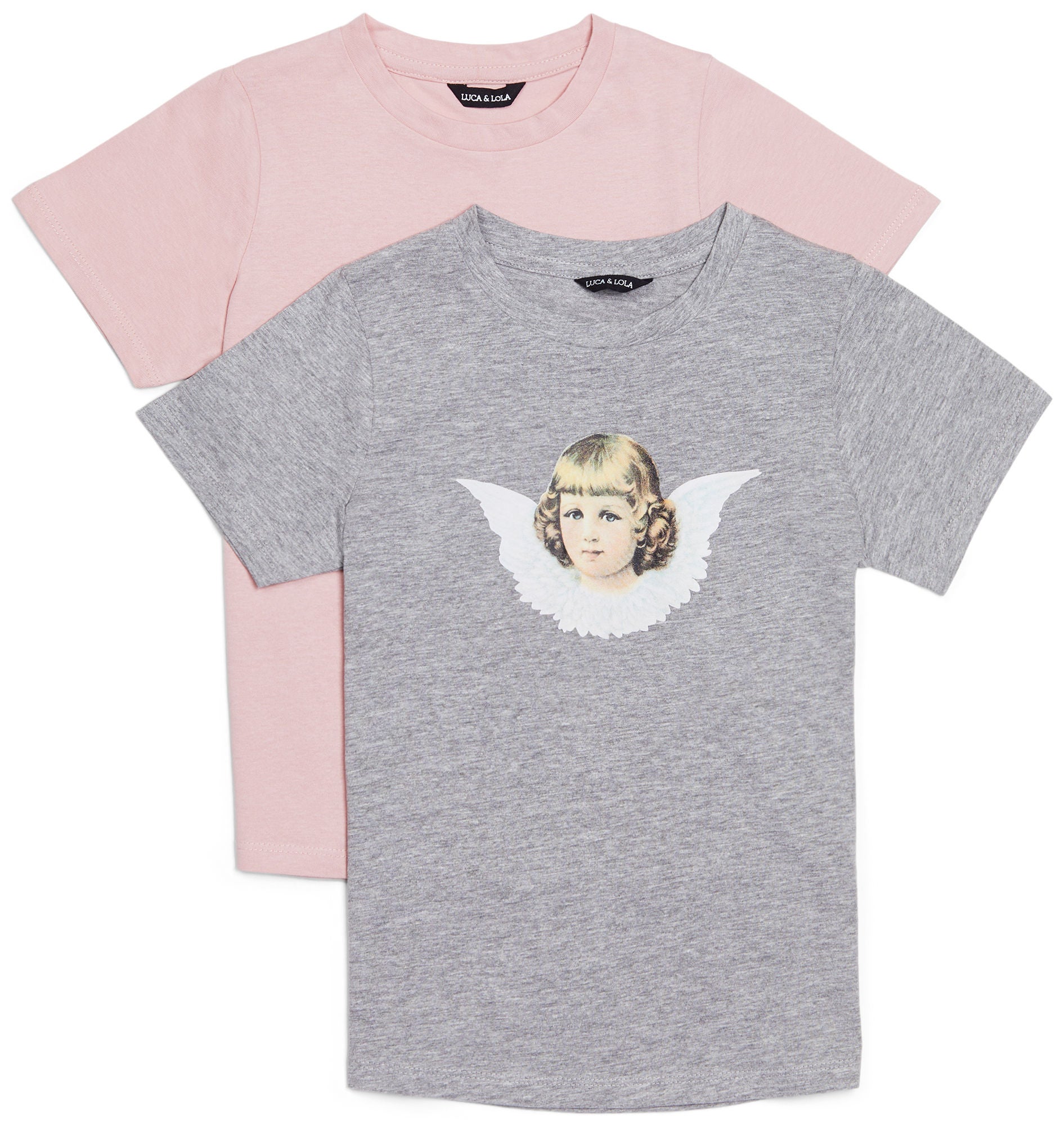 Luca &  Lola Angel Topp 2-pack|Grey Melange 110-116