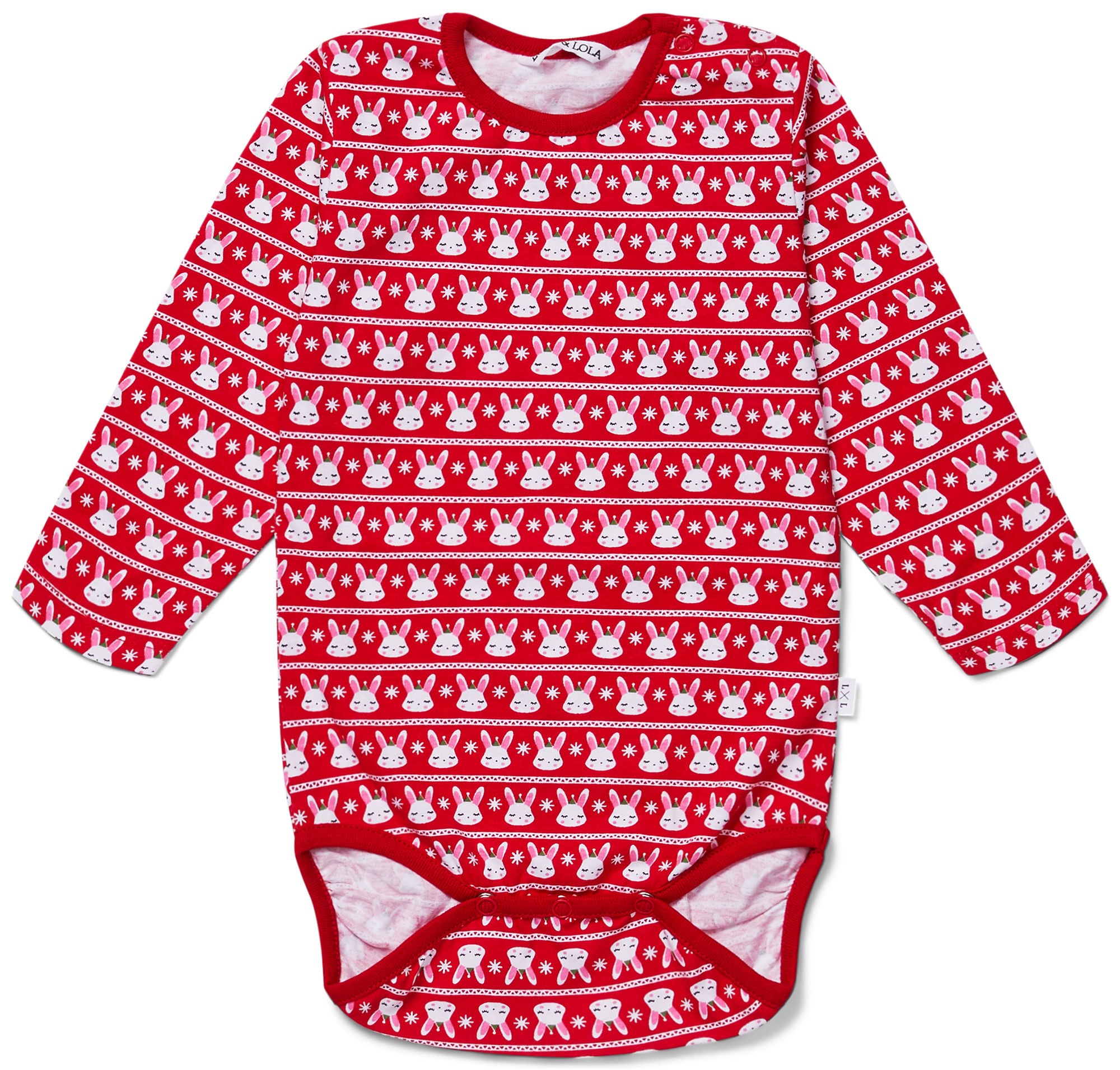 Luca &  Lola Baby Body Bunnyland|Red 62