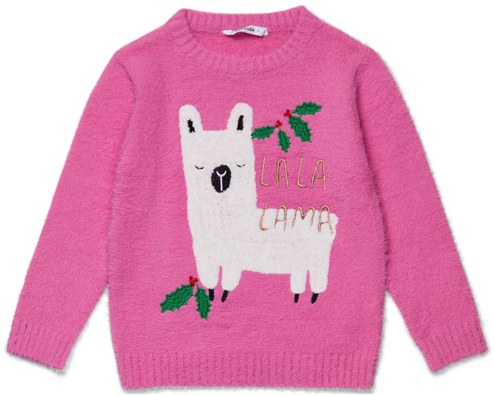 Luca &  Lola Barn Tröja Xmas Lalalama|Pink 98-104