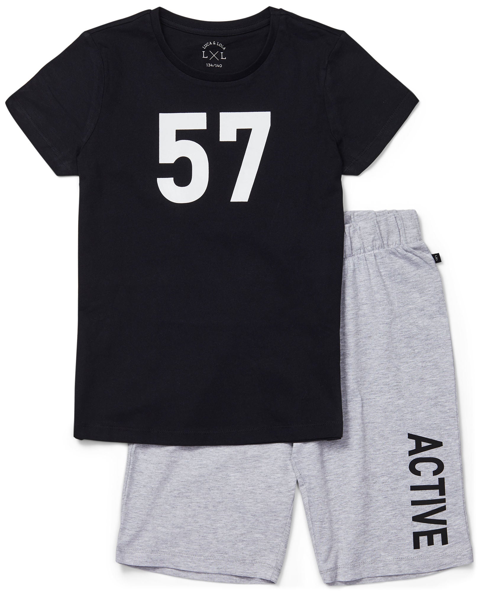 Luca &  Lola Edoardo Pyjamas|Anthracite/Grey Melange 134-140