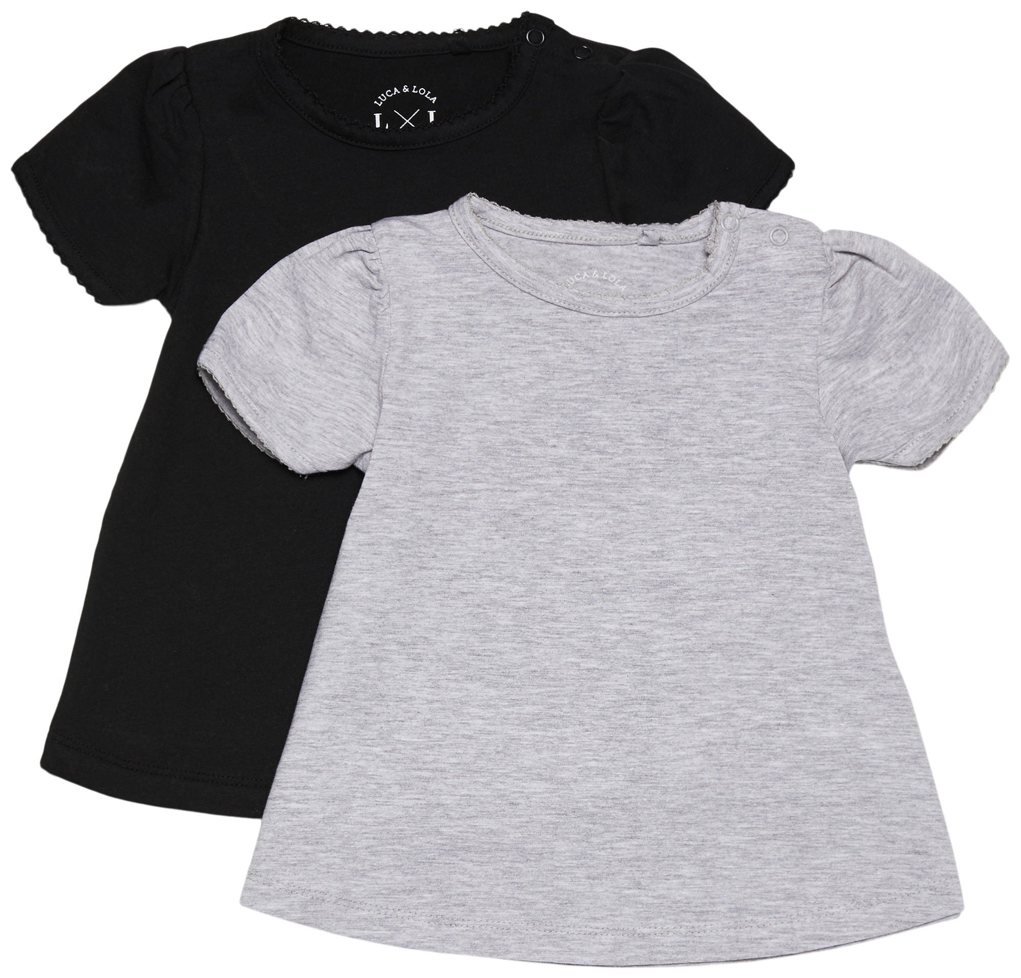 Luca &  Lola Emily Topp 2-pack|Grey Melange/Anthracite 110-116