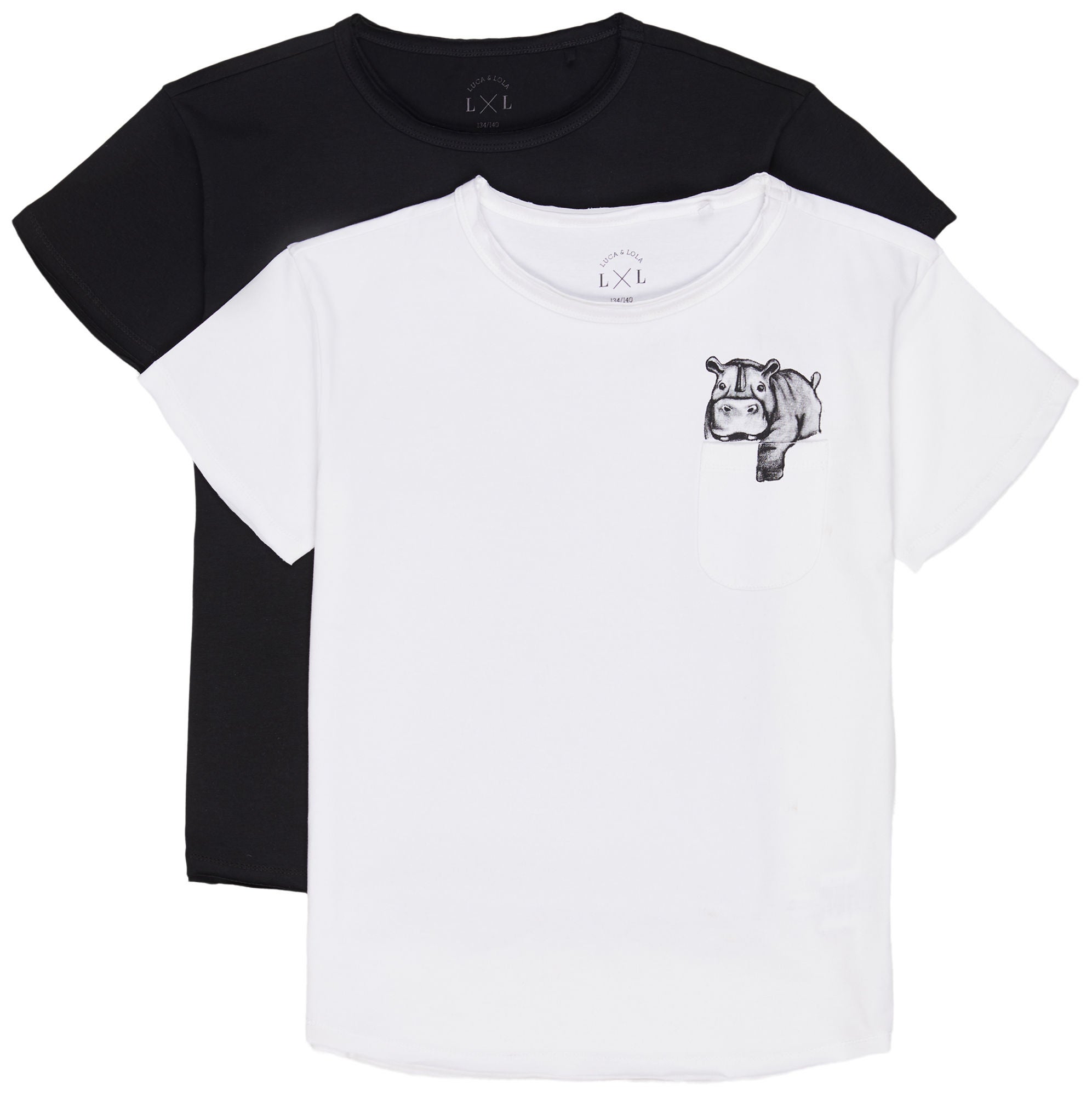 Luca &  Lola Ettore T-Shirt 2-pack|White/Black 134-140