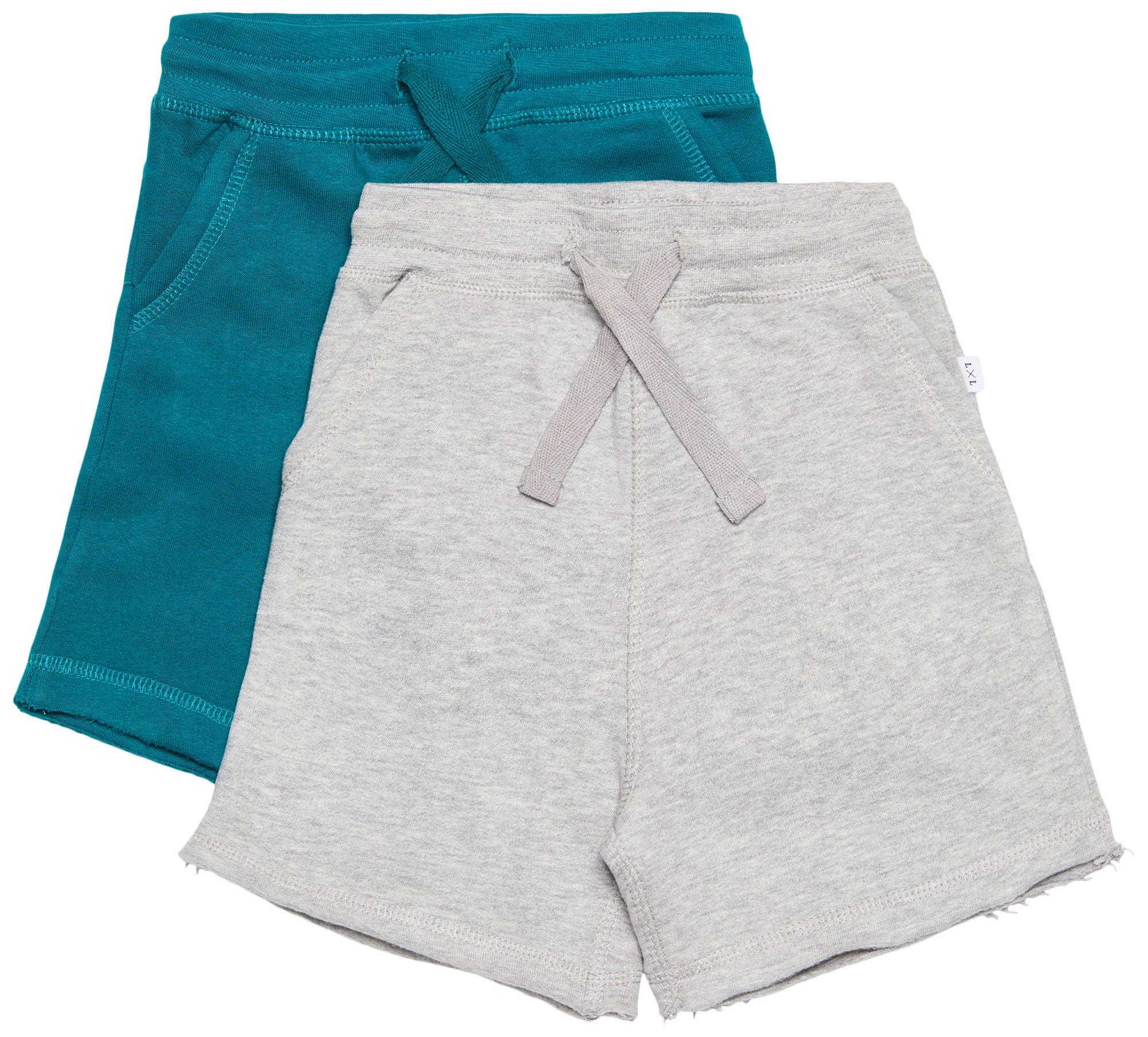 Luca &  Lola Fabriano Shorts 2-pack|Grey Melange/Deep Lake 134-140
