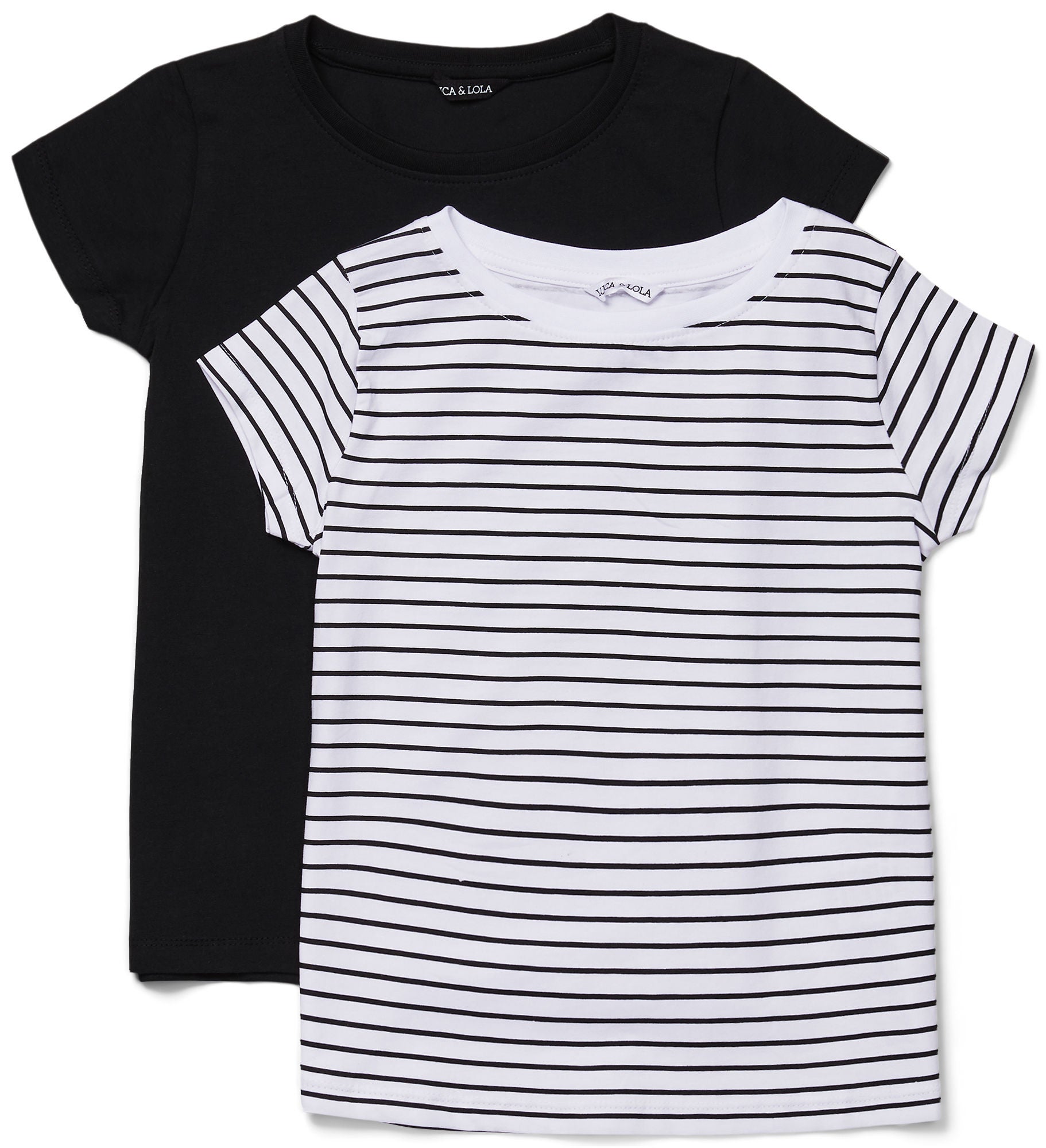 Luca &  Lola Fanny Topp 2-pack|Black/Stripes 134-140