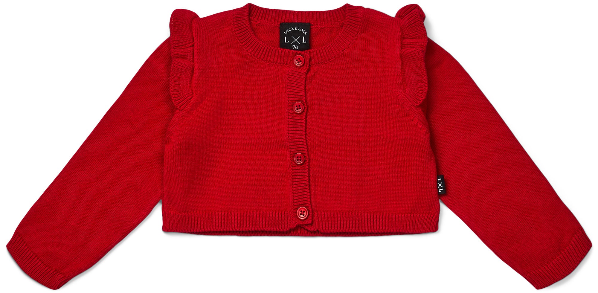 Luca &  Lola Giana Cardigan Baby|Red 80
