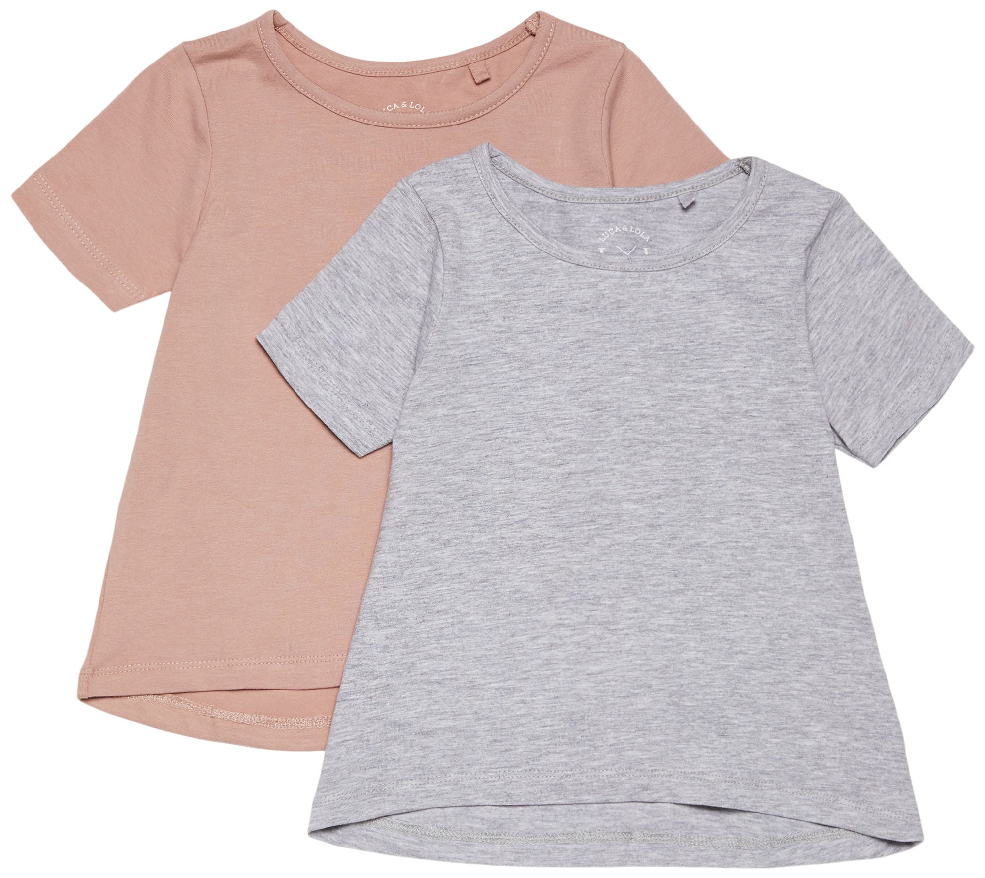 Luca &  Lola Malena Topp 2-pack|Grey Melange/Adobe Rose 110-116