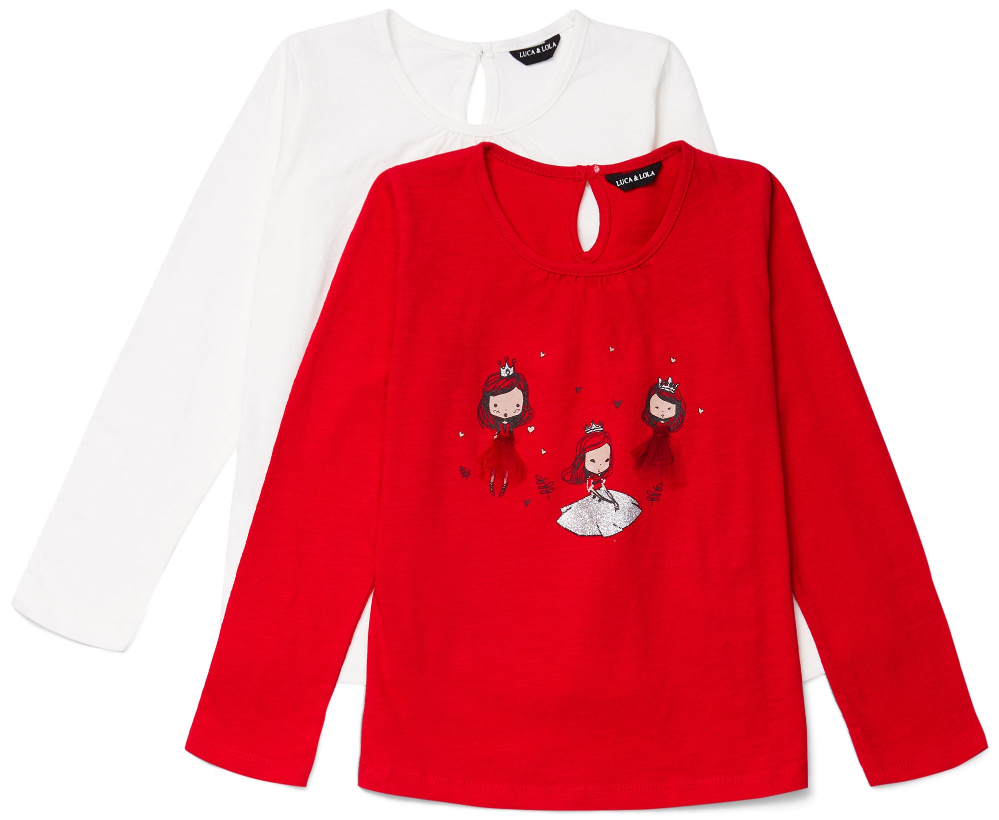 Luca &  Lola Martina Topp 2-pack|Red/White 110-116