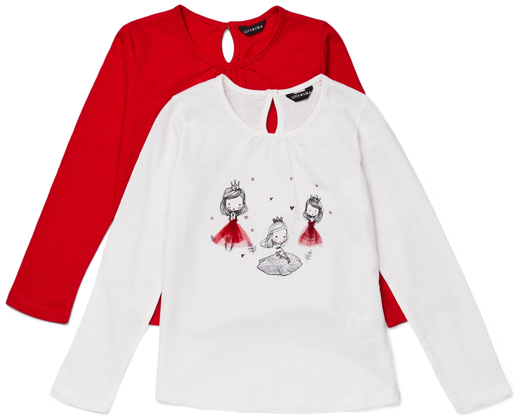 Luca &  Lola Martina Topp|White/Red 110-116