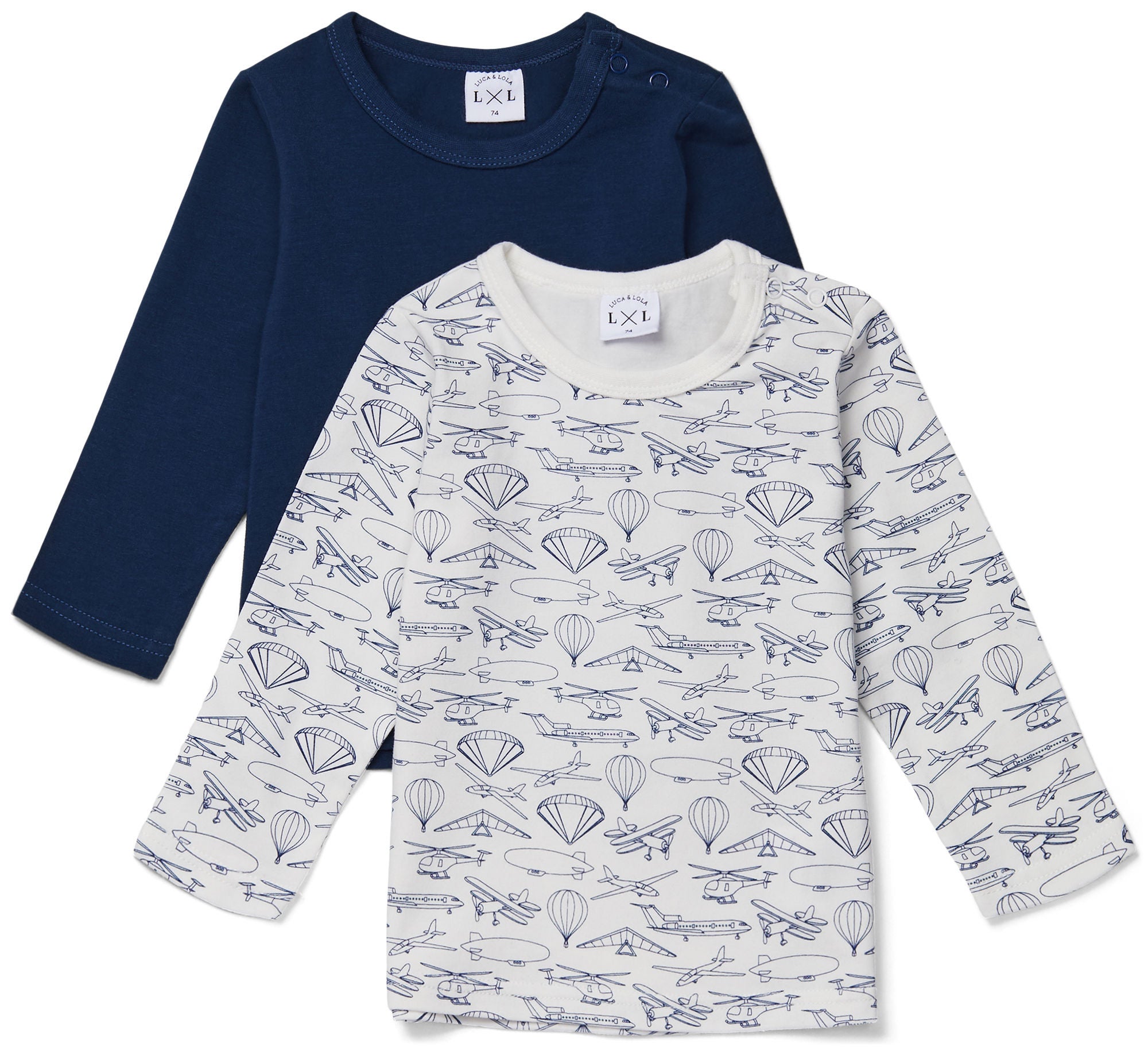 Luca &  Lola Montay Långärmad T-shirt 2-pack|White 68