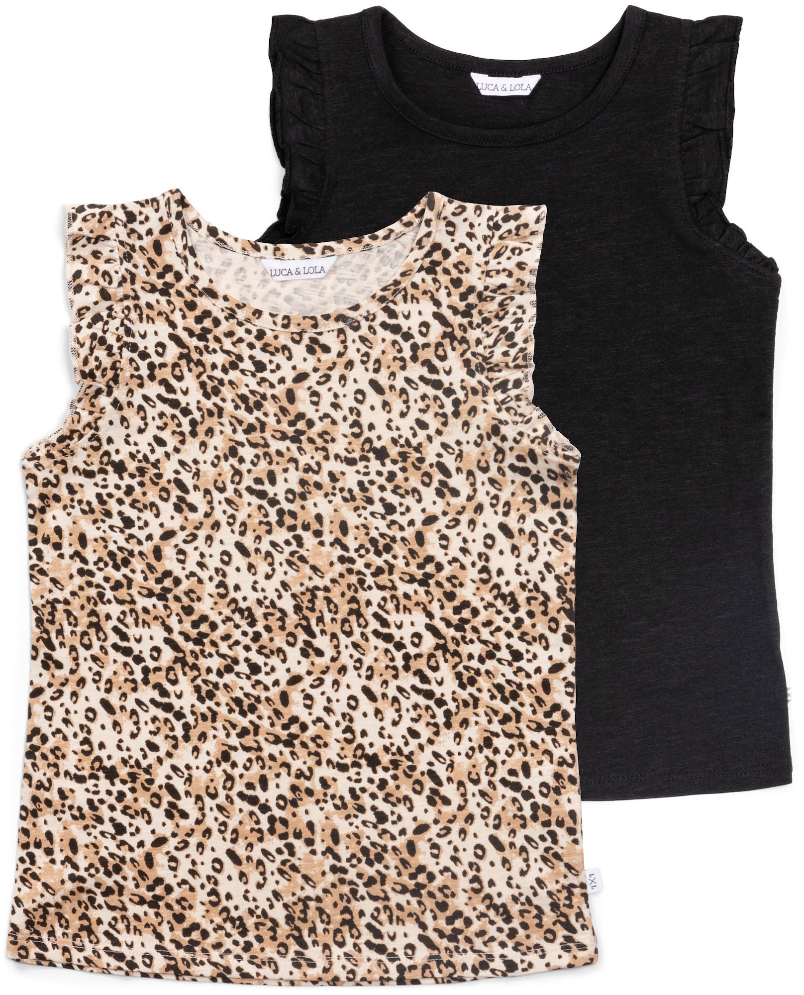 Luca &  Lola Montena Topp 2-pack|Leopard/Black 110-116