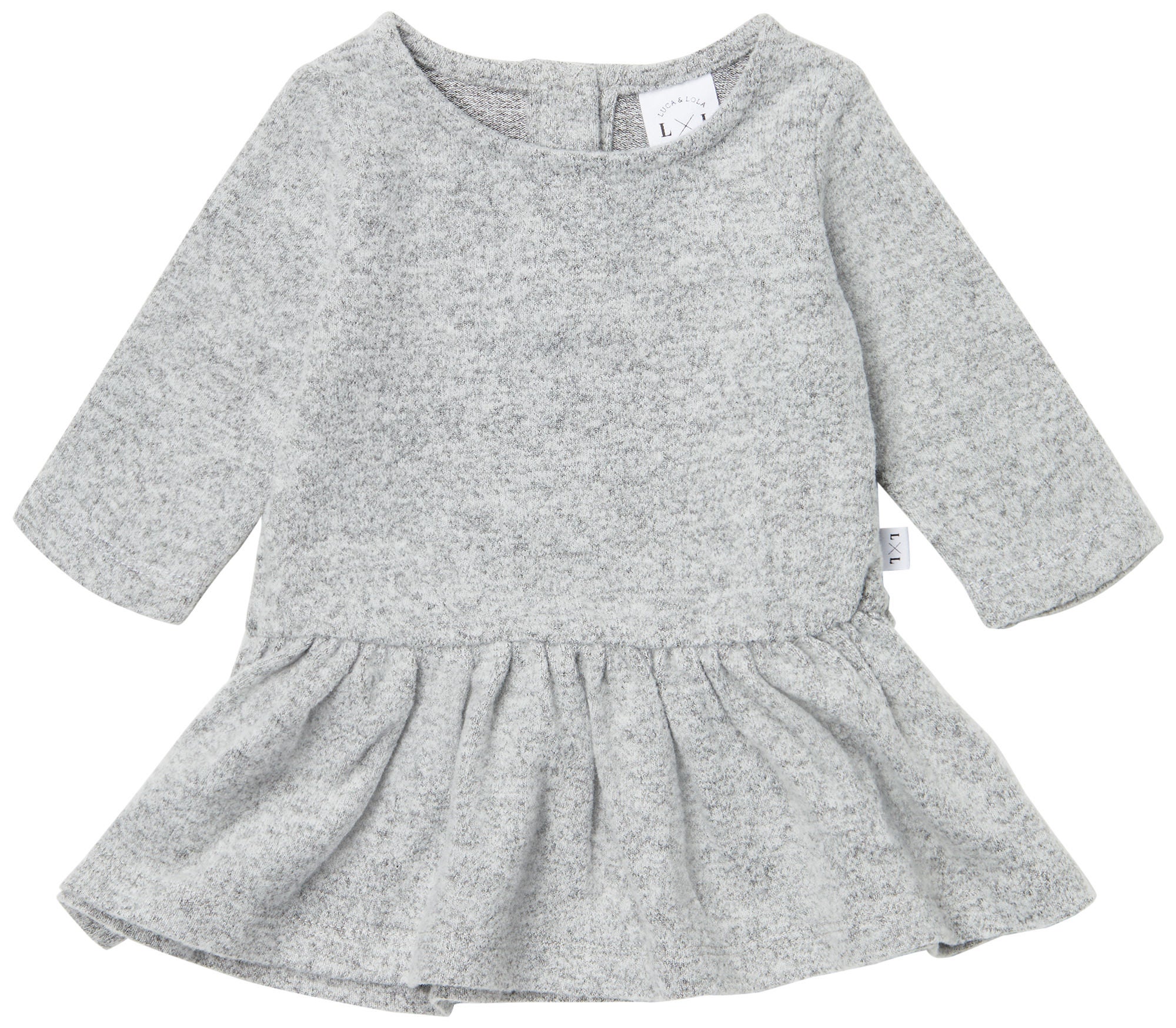 Luca &  Lola Olga Klänning Baby|Grey Melange 86