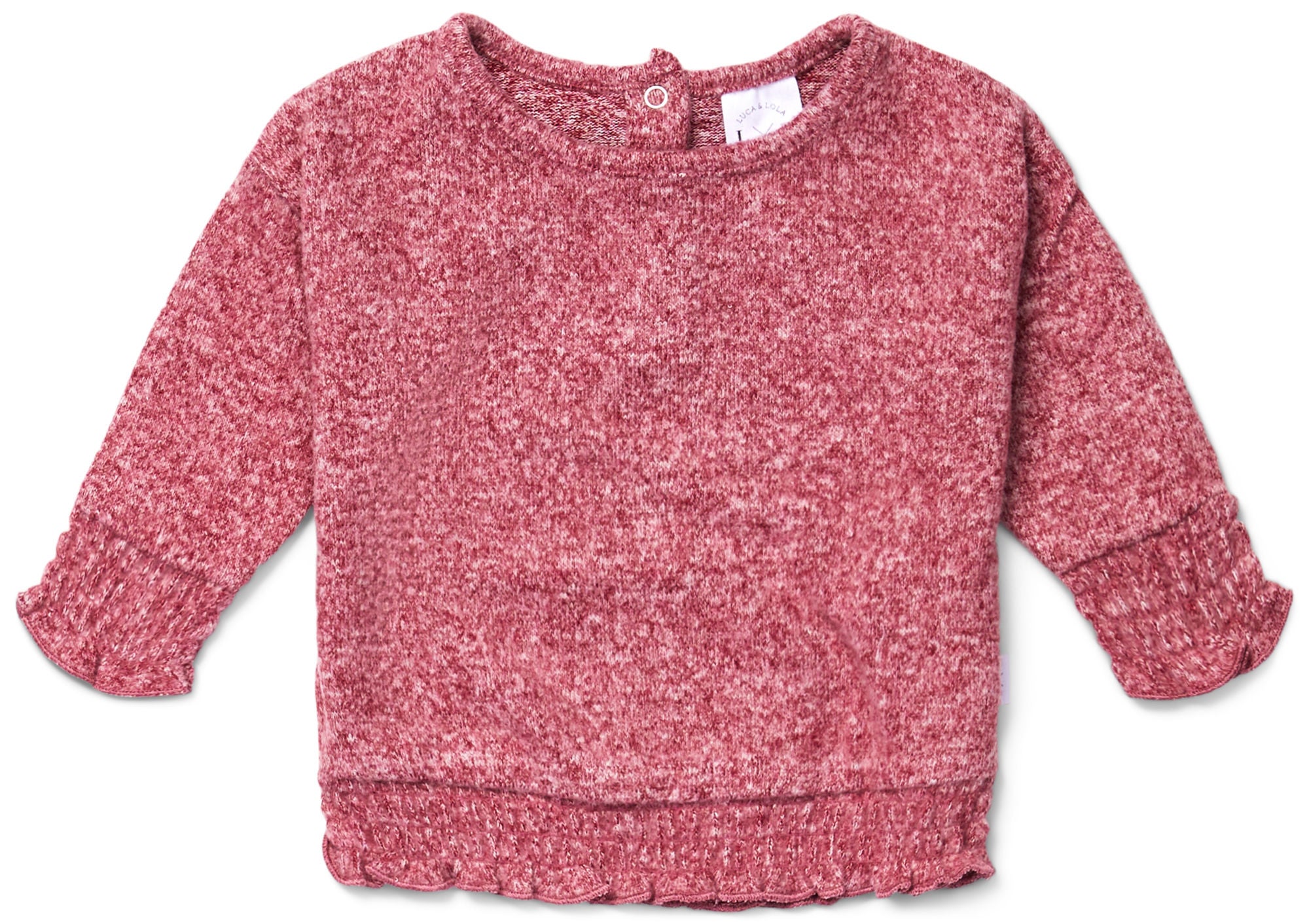 Luca &  Lola Pasqualina Tröja Baby|Dark Pink Melange 86