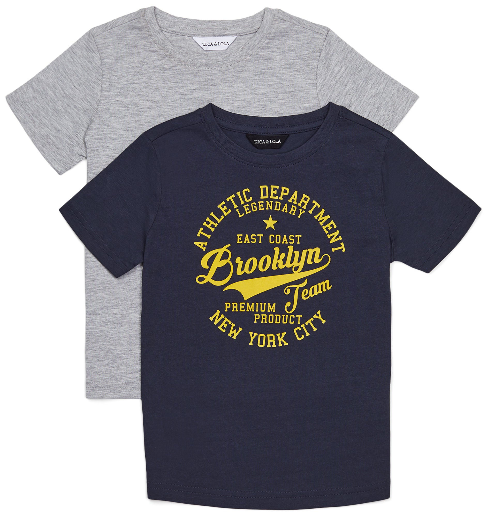 Luca &  Lola Paulo T-Shirt 2-pack|Navy/Grey Melange 134-140