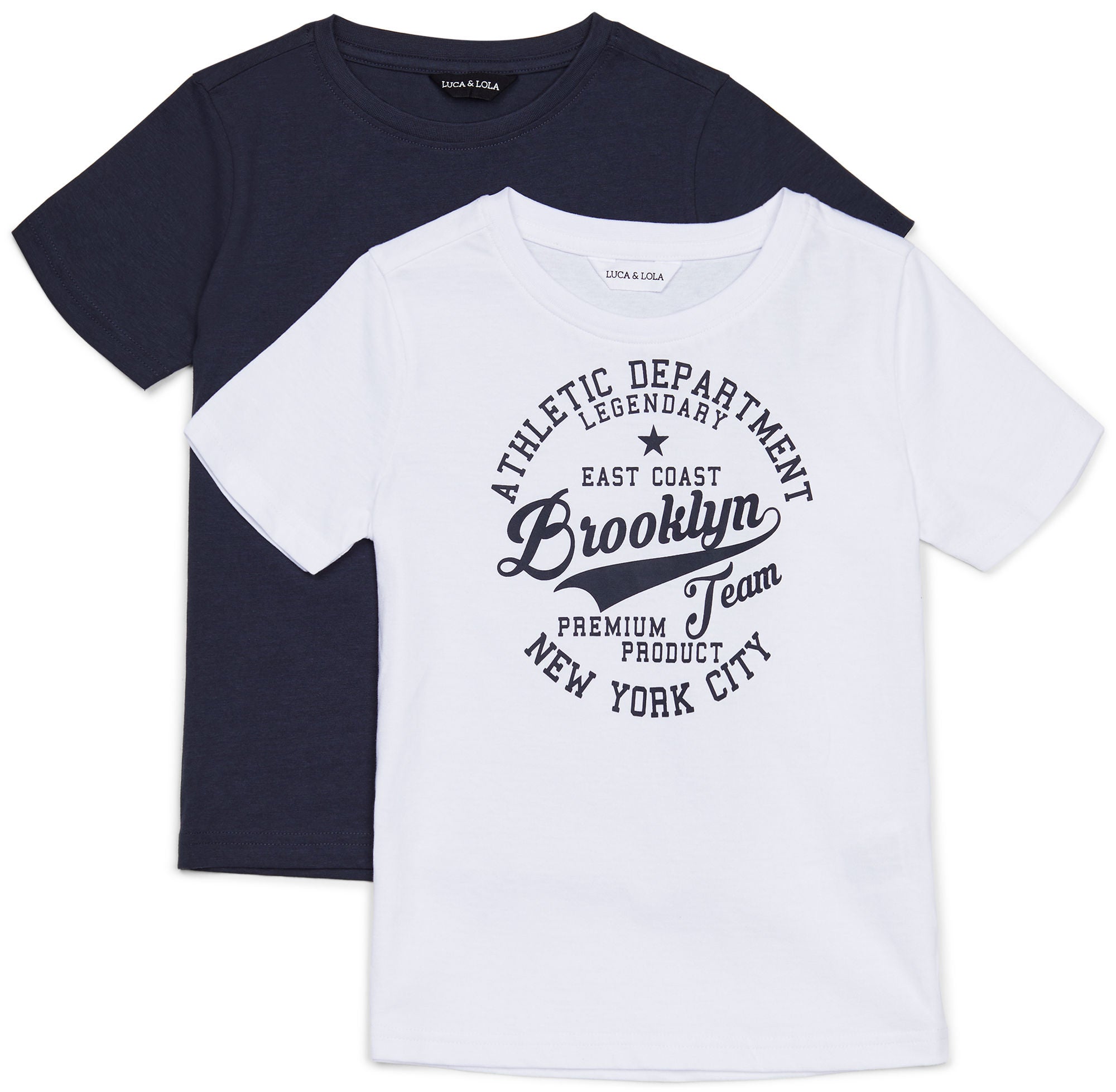 Luca &  Lola Paulo T-Shirt 2-pack|White/Navy 134-140