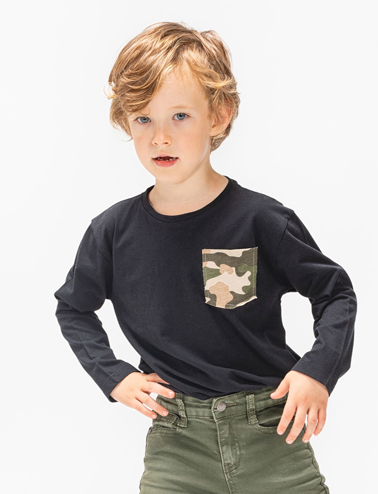 Luca &  Lola Piero Långärmad T-Shirt|Black 134-140