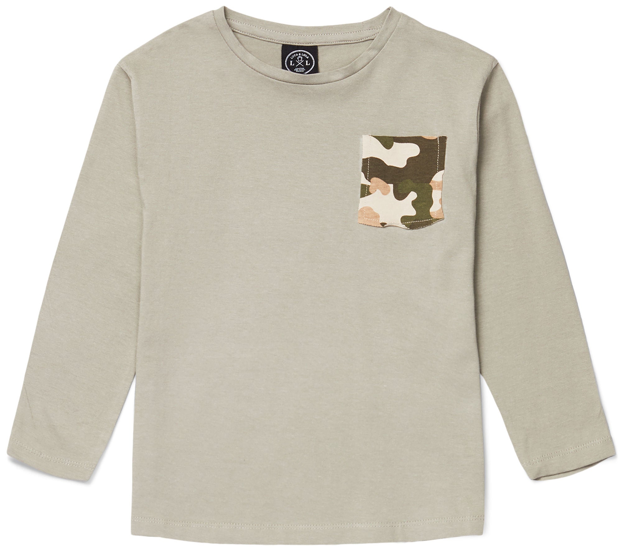 Luca &  Lola Piero Långärmad T-Shirt|Khaki 146-152