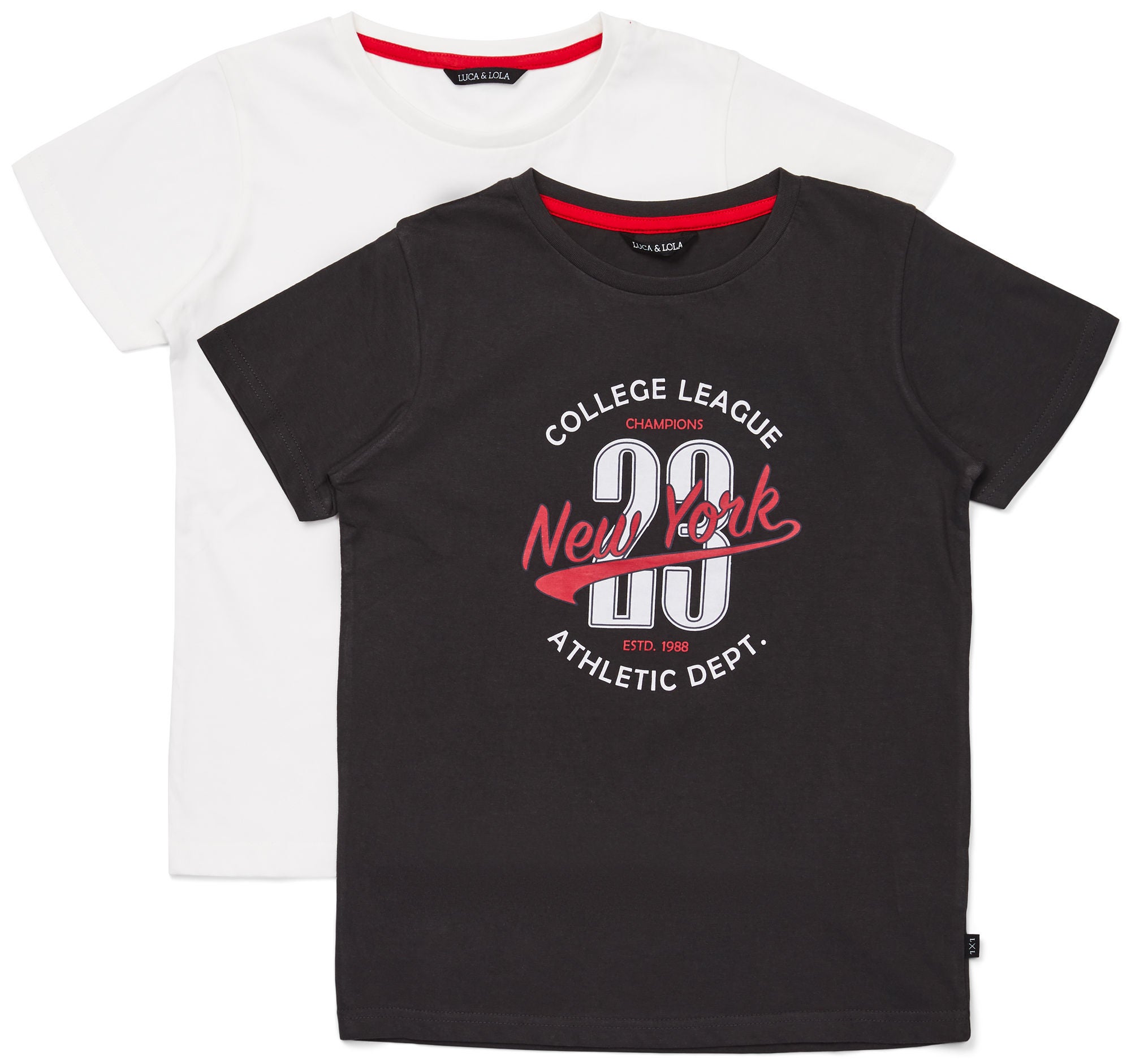 Luca &  Lola Riccione T-Shirt 2-pack|Black/White 110-116