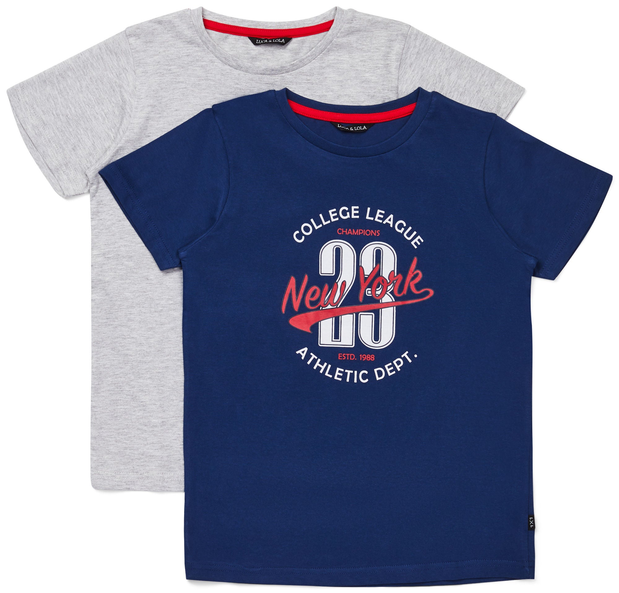 Luca &  Lola Riccione T-Shirt 2-pack|Navy/Grey 110-116
