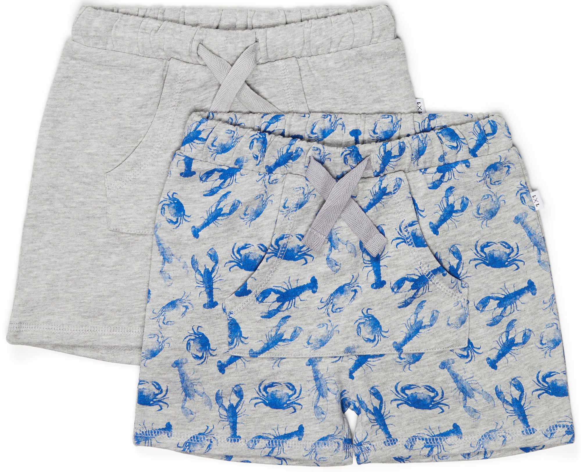Luca &  Lola Ricolo Shorts 2-pack|Grey Melange 98-104