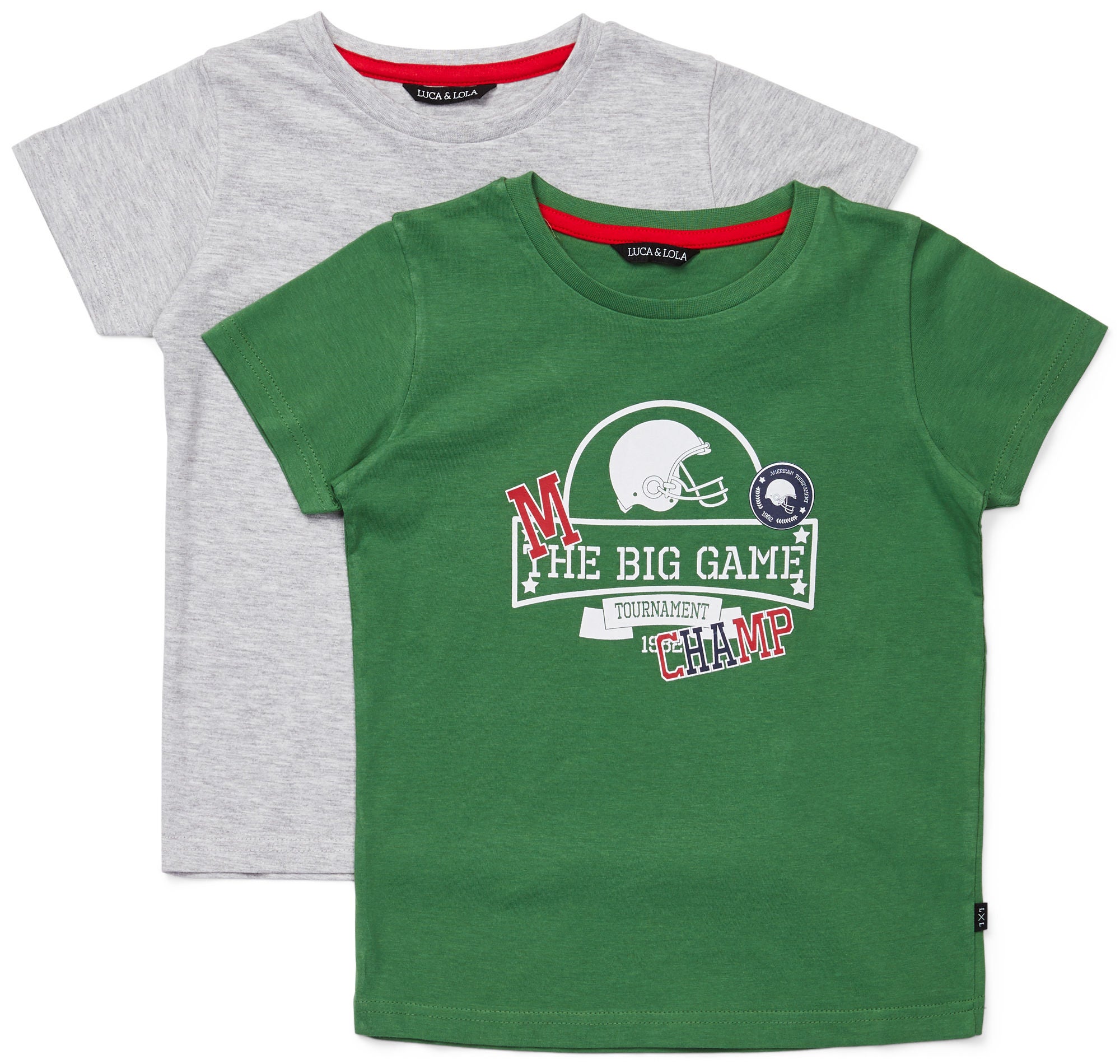 Luca &  Lola San Marino T-Shirt 2-pack|Green/Grey 110-116