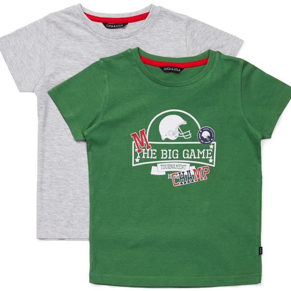 Luca &  Lola San Marino T-Shirt 2-pack|Green/Grey 134-140