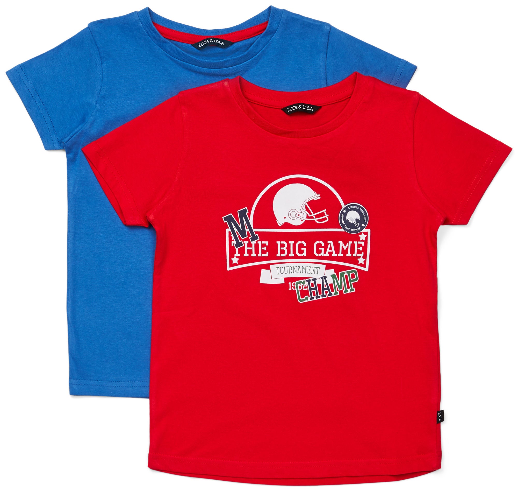 Luca &  Lola San Marino T-Shirt 2-pack|Red/Blue 110-116