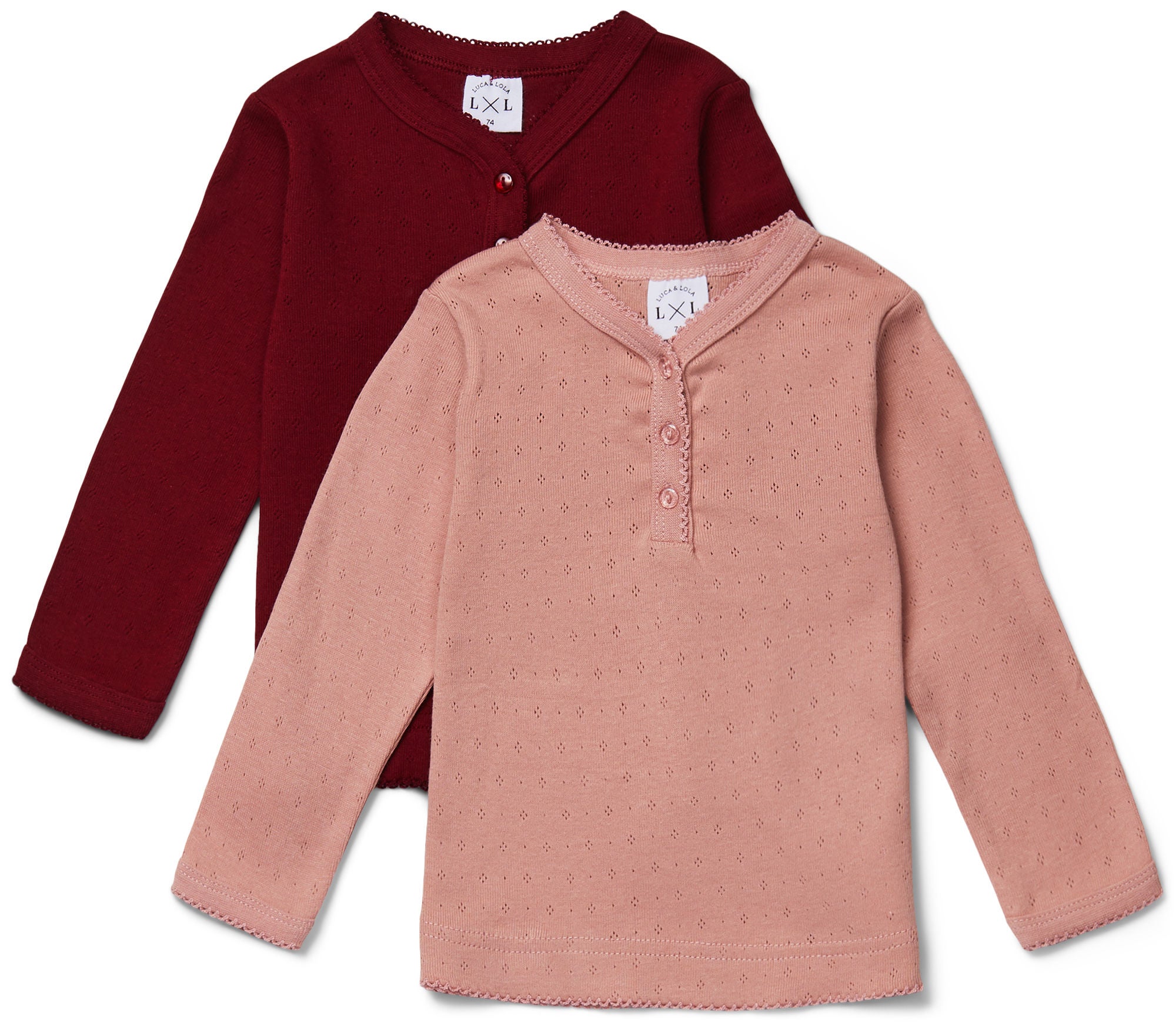 Luca &  Lola Siena Långärmad T-shirt 2-pack|Pink 62