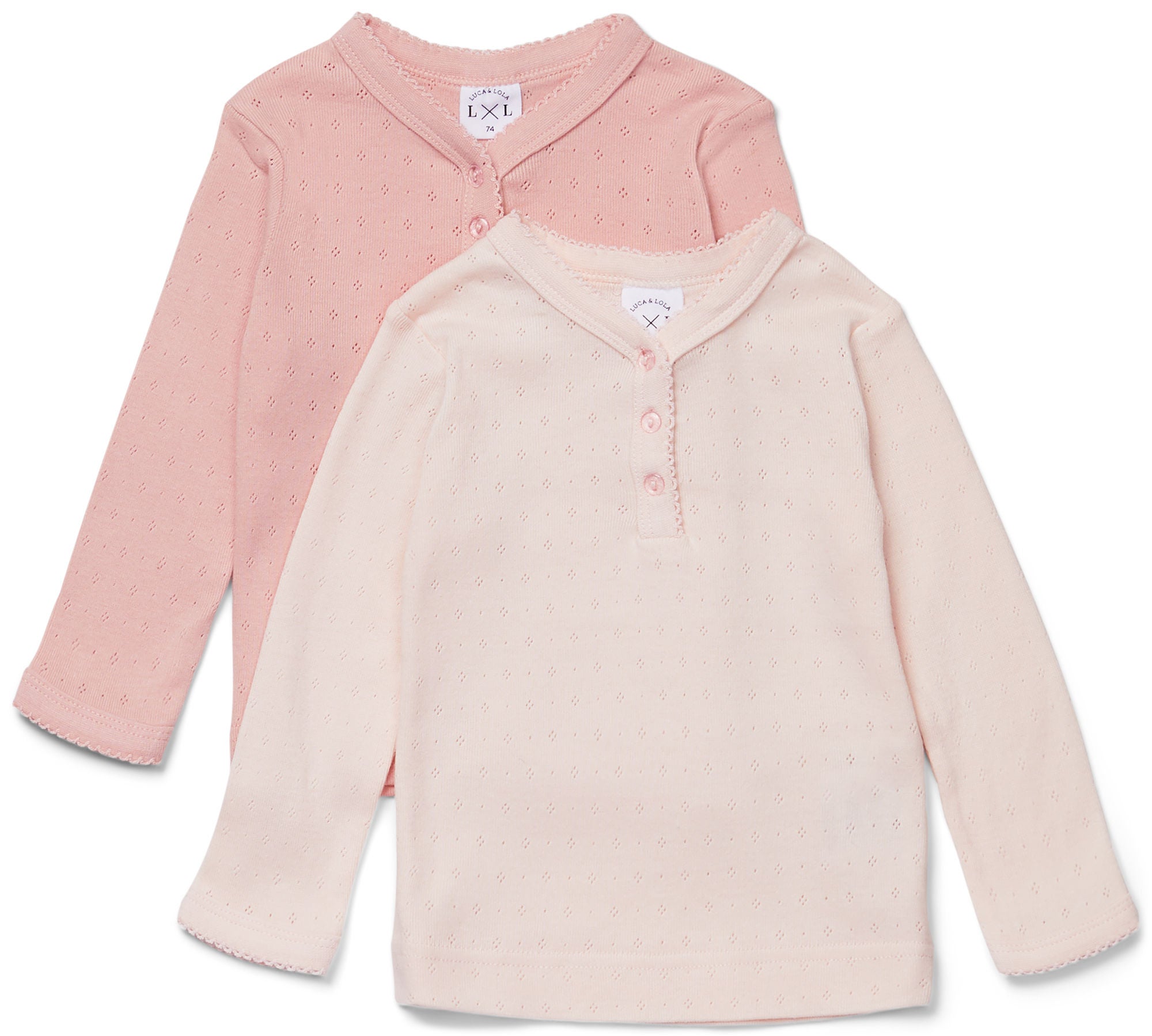 Luca &  Lola Siena Långärmad Topp 2-pack|Pink 62